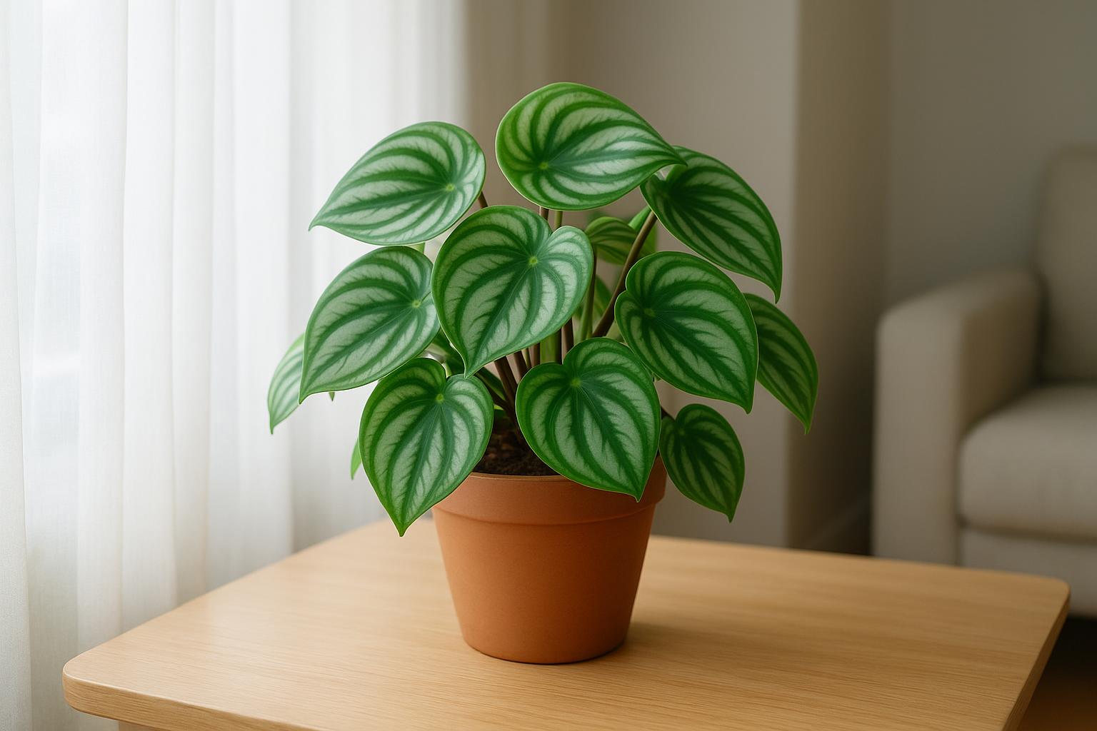 Peperomia watermelon in casa: come coltivarla a giugno tra luce filtrata e irrigazioni leggere