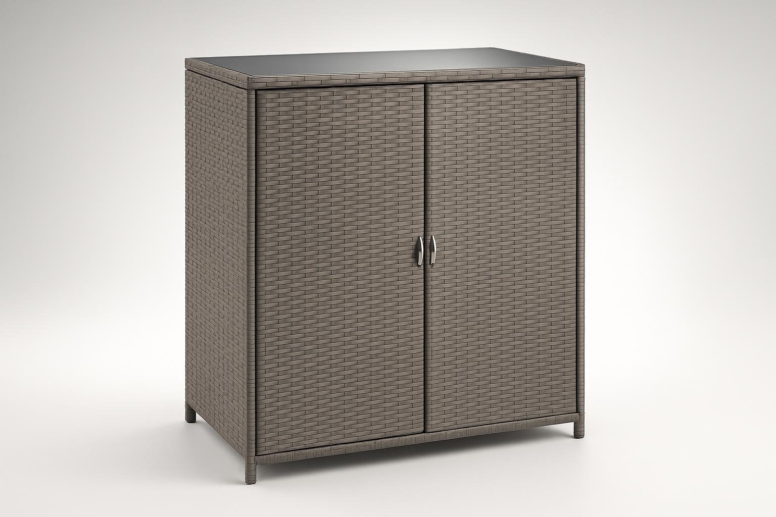 Armadio da giardino in rattan tectake, soluzione salvaspazio per attrezzi e vasi con super prezzo Amazon
