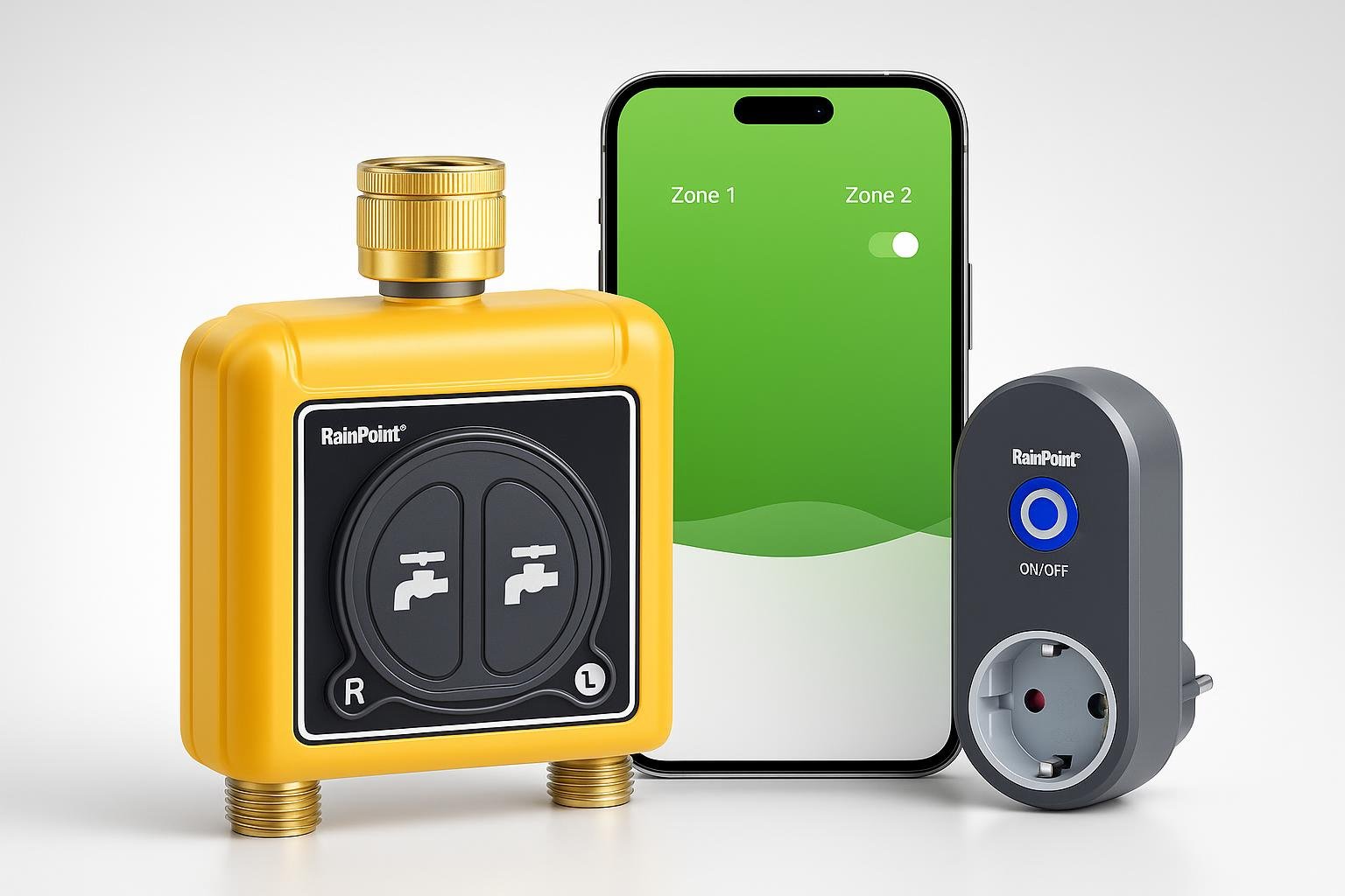 Centralina di irrigazione WiFi RAINPOINT 2 vie, il timer smart per gestire prato e orto dal telefono