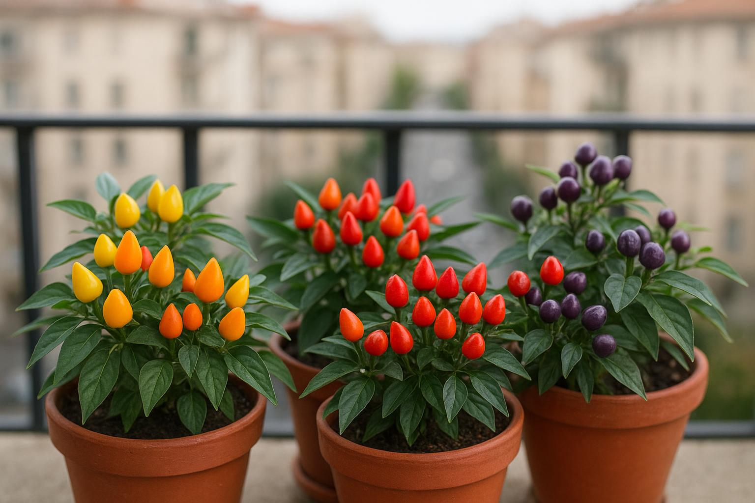 Coltivare peperoncini ornamentali in vaso a giugno: piccante e colore sul balcone