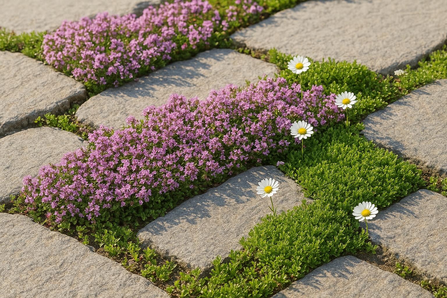 Tappeti fioriti tra le lastre del patio: 7 tappezzanti perenni a bassa manutenzione