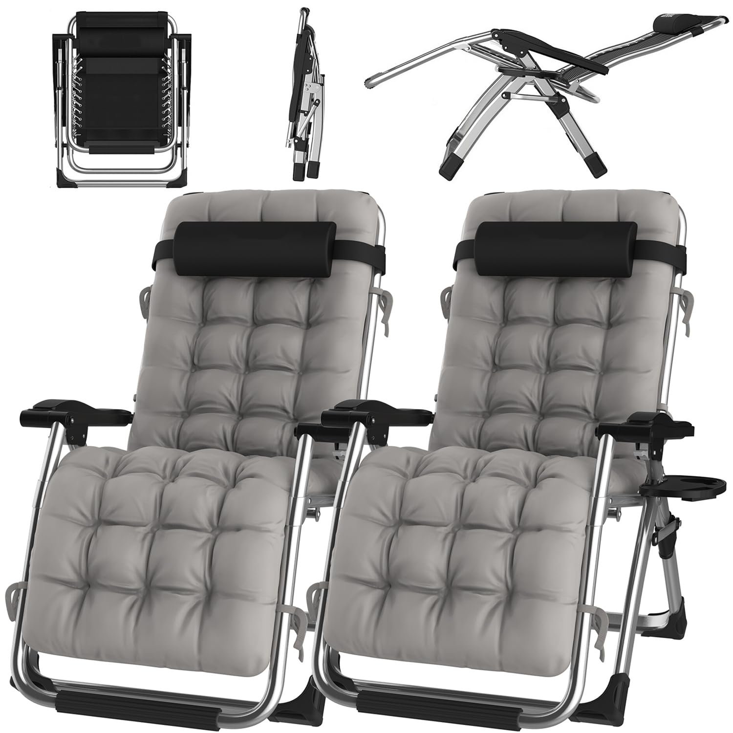 ONKBOITE set di 2 sedie a sdraio pieghevoli da giardino, relax immediato in offerta su Amazon