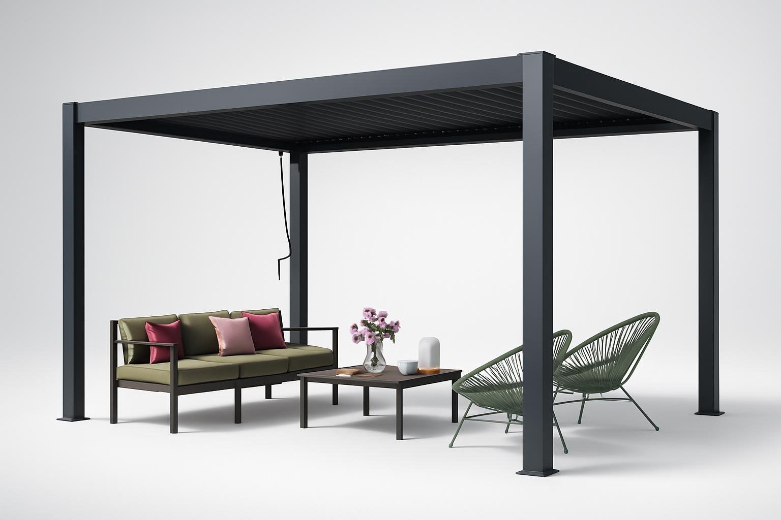 PRIMEYARD pergola 3×4 m in alluminio, il gazebo da giardino antracite che trasforma subito lo spazio esterno