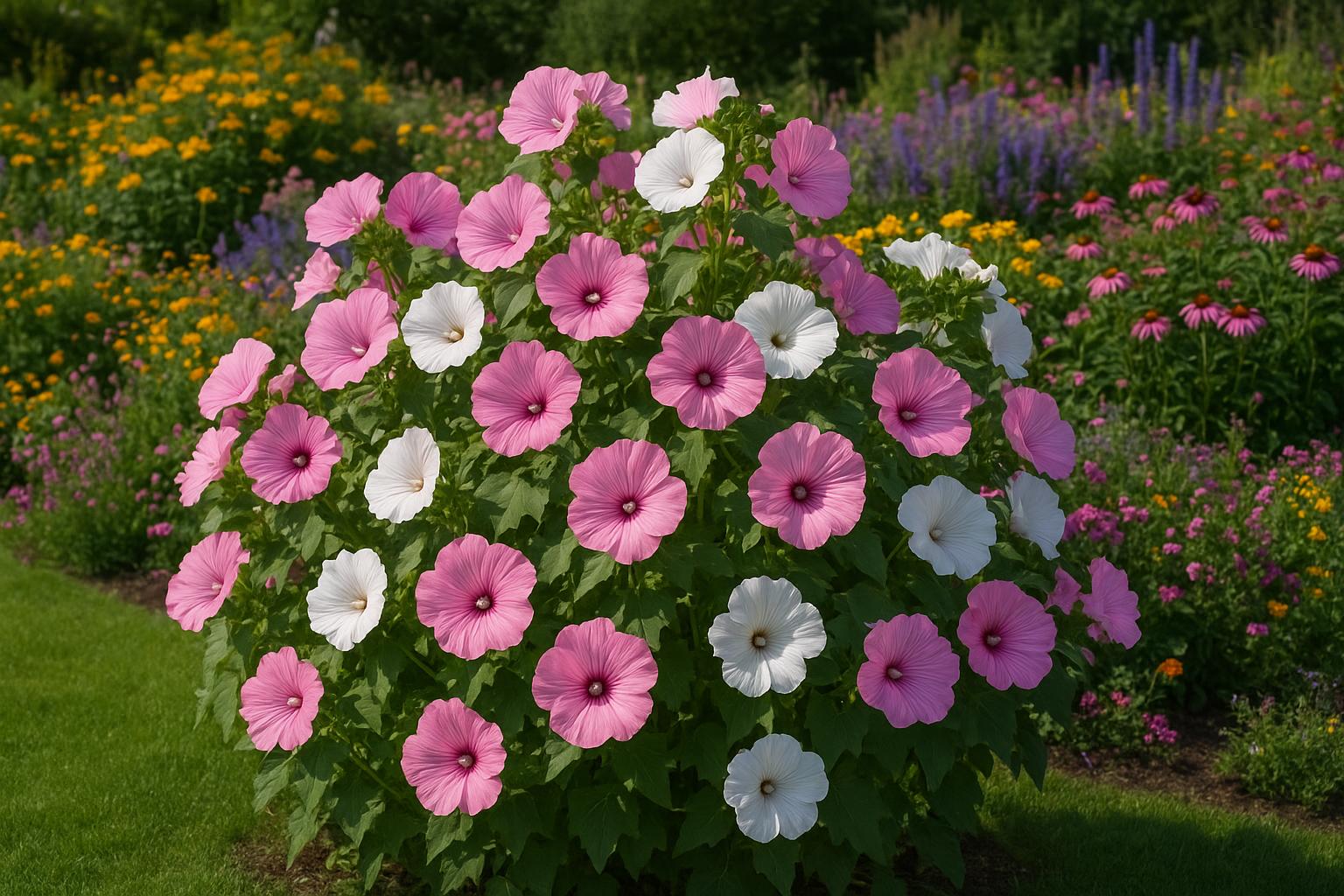 Lavatera arbustiva in giardino: come coltivare una nuvola di fiori estivi