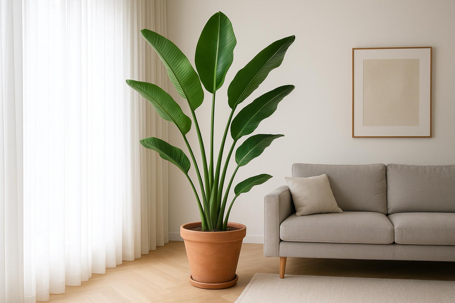 Strelitzia nicolai in casa: la pianta gigante da interno che porta il tropico in salotto