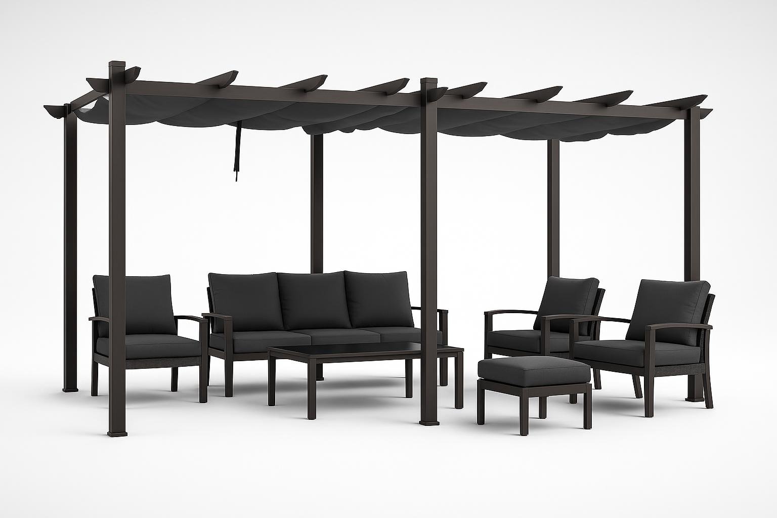 PURPLE LEAF Gazebo Pergola 3,5 x 5,5 m in offerta su Amazon: ombra regolabile per giardini grandi e terrazzi