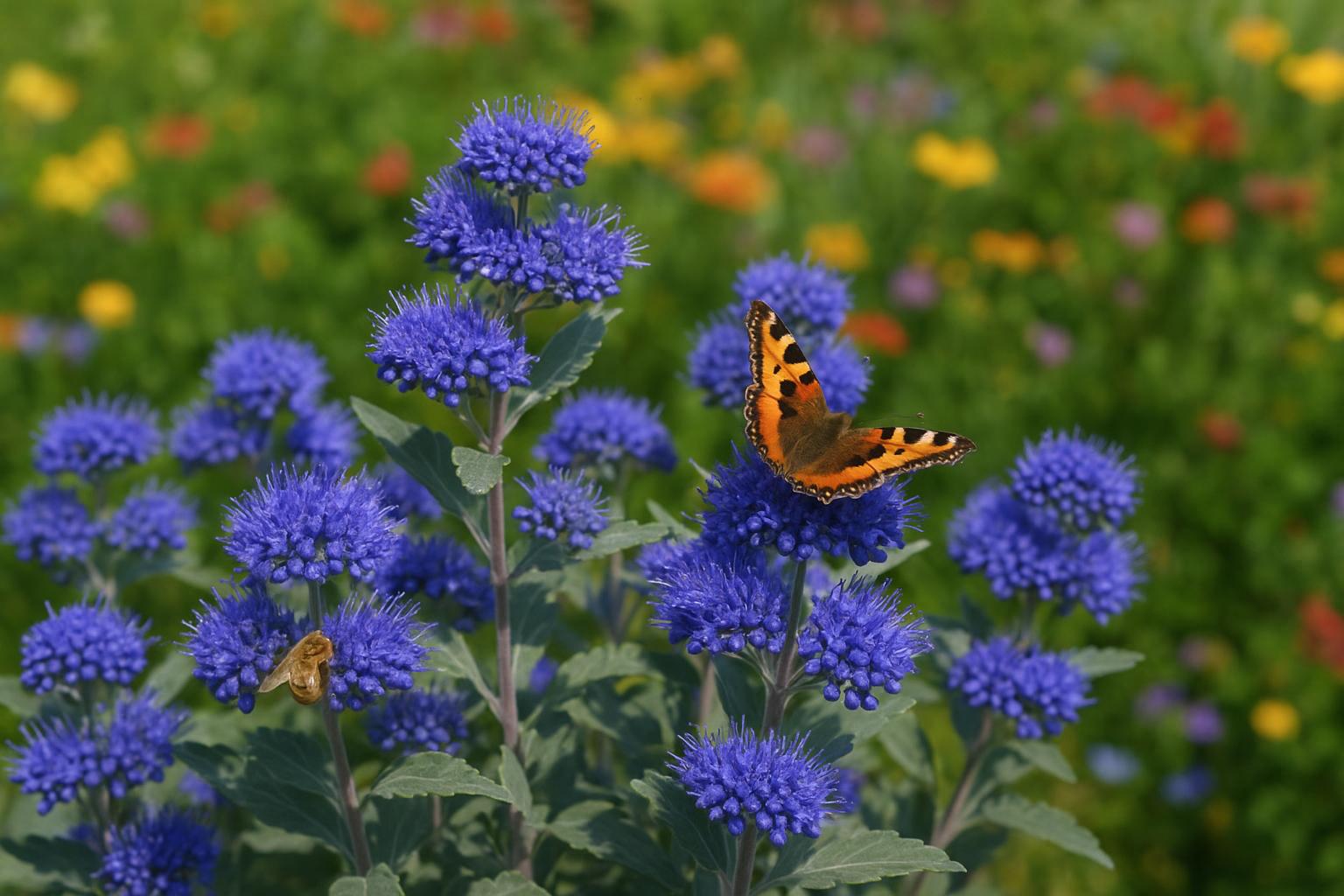 Caryopteris, il cespuglio blu dell’estate: come coltivarlo per attirare api e farfalle