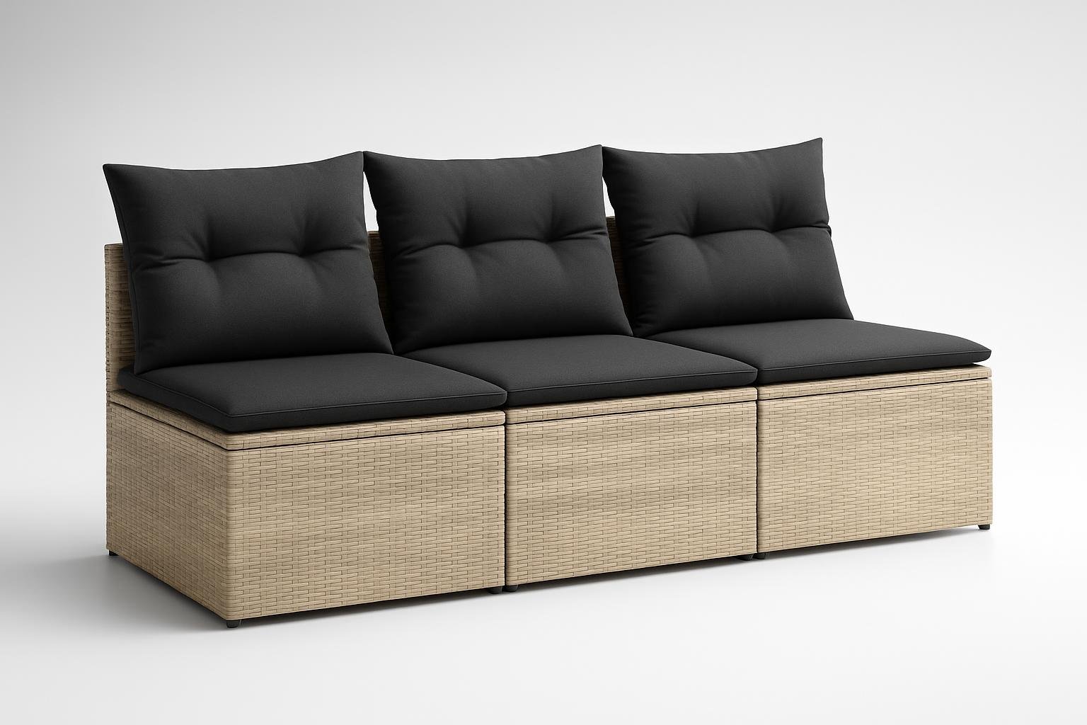 vidaXL divano da giardino 3 posti in polyrattan grigio chiaro, la soluzione salvaspazio per un angolo relax elegante