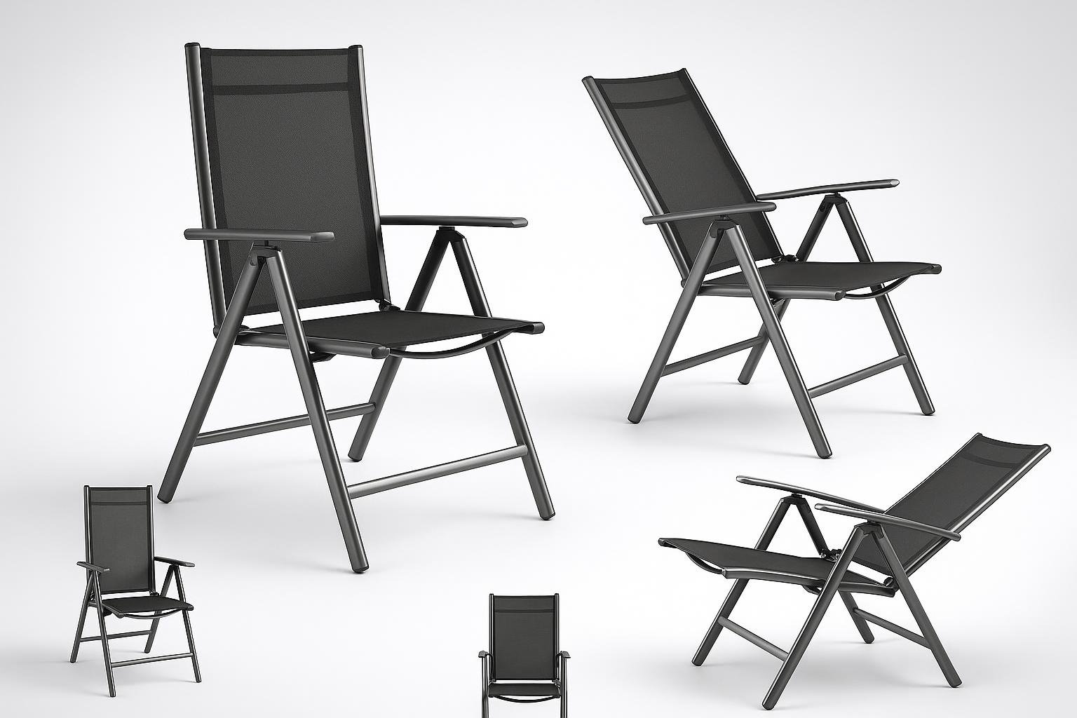 Sedie pieghevoli GOVITA da esterno, il set regolabile perfetto per chi ha un giardino flessibile