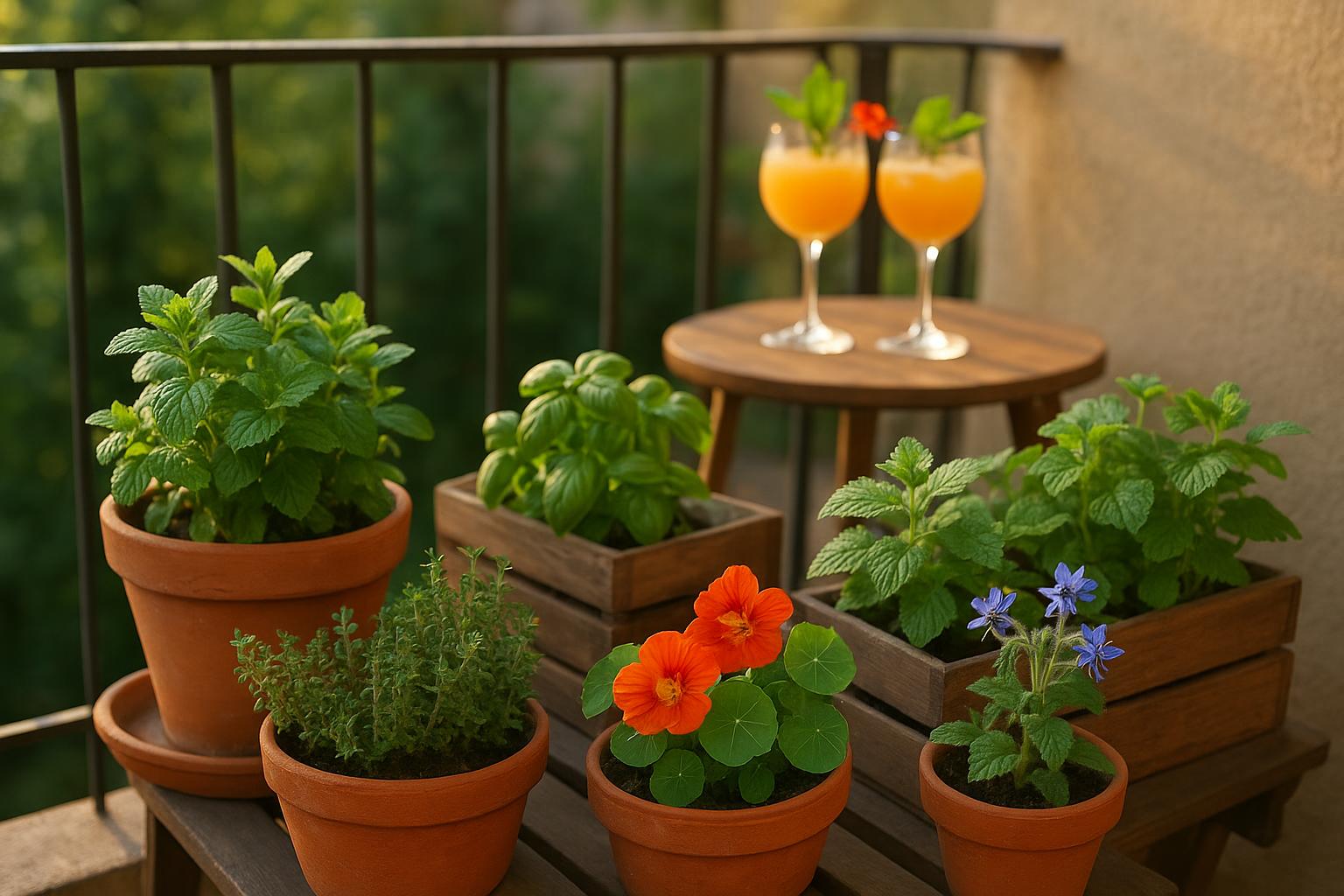 Orto aromatico per cocktail estivi: erbe e fiori commestibili da coltivare in vaso