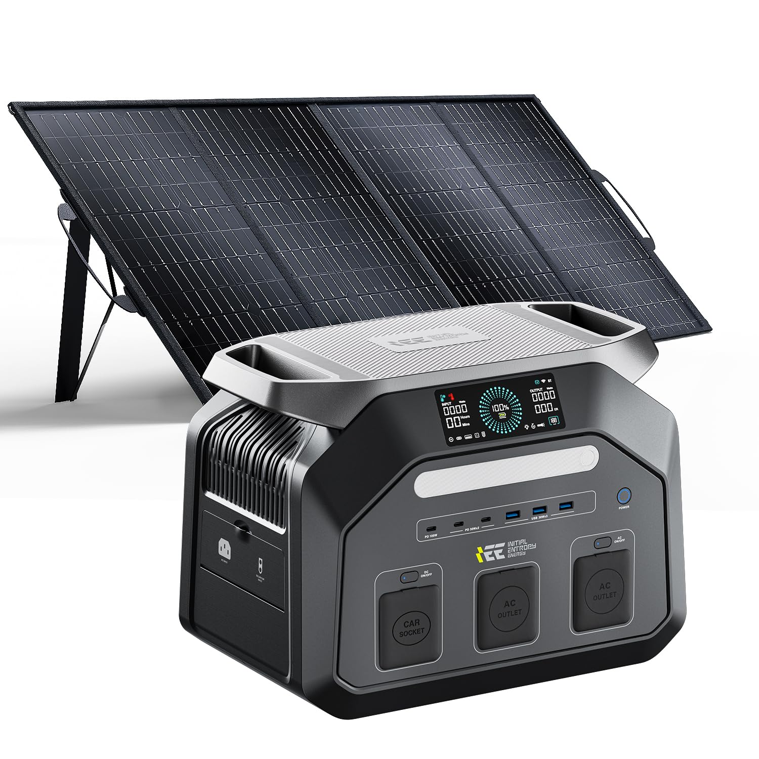Centrale elettrica portatile IEE P1800, energia solare sempre disponibile per giardino e campeggio