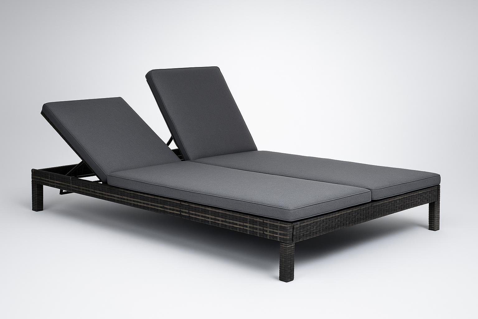 Outsunny lettino prendisole doppio, la sdraio ideale per rilassarsi tra fiori e piscina