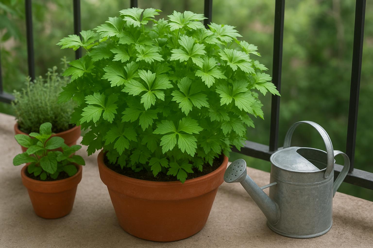 Coltivare il prezzemolo giapponese (mitsuba) in vaso: una nuova aromatica ombreggiata per l’estate