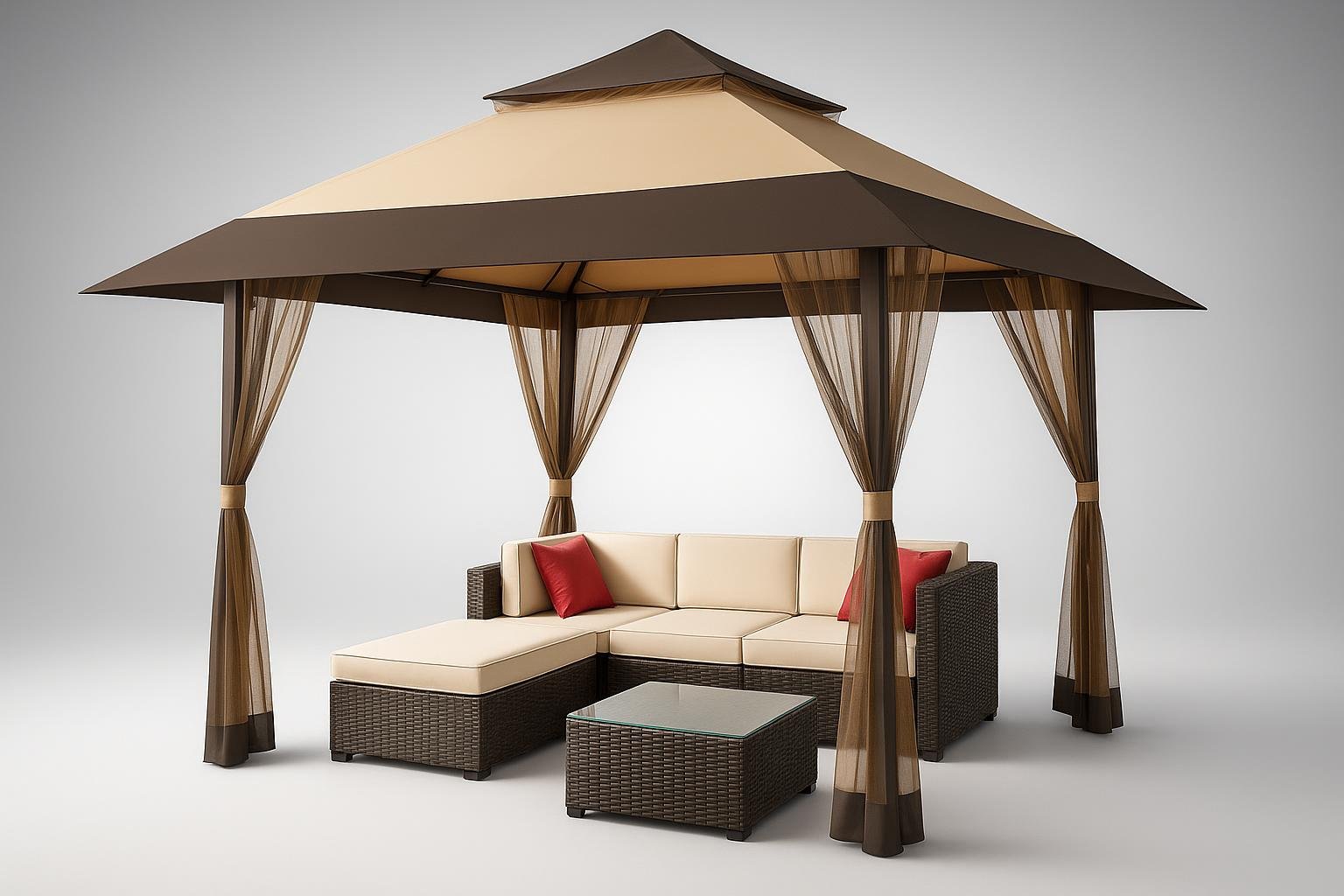 Angolo lettini in giardino accanto all’orto estivo: idee di arredo verde e ombra leggera
