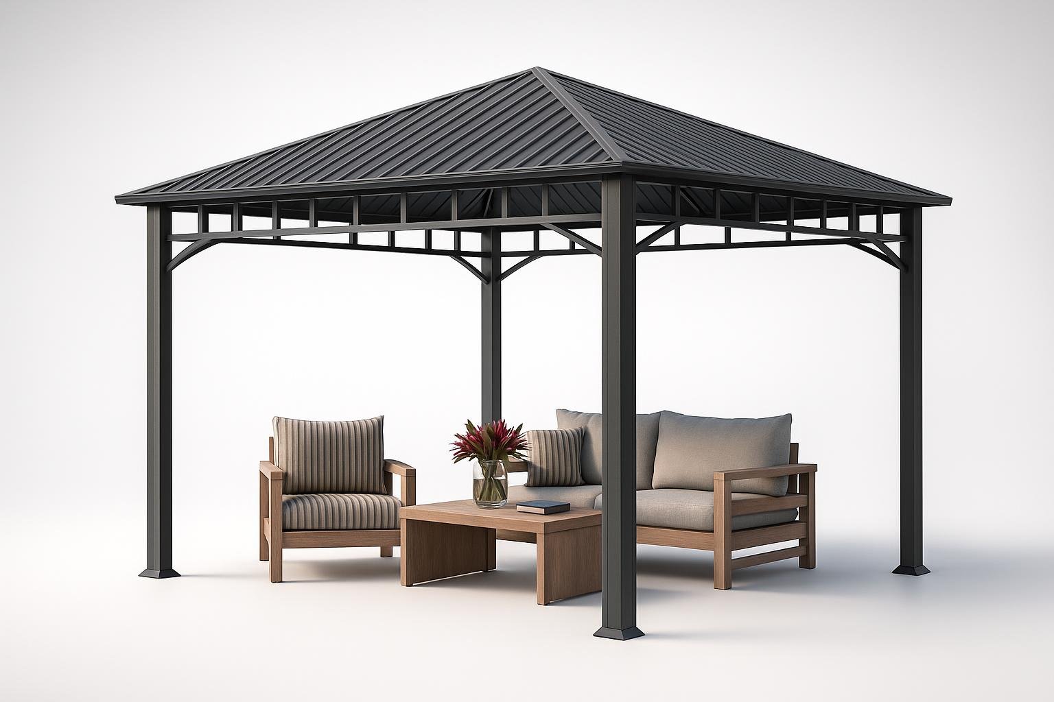 TOOLPORT gazebo da giardino 3x3 m in offerta su Amazon: ombra elegante per l’estate