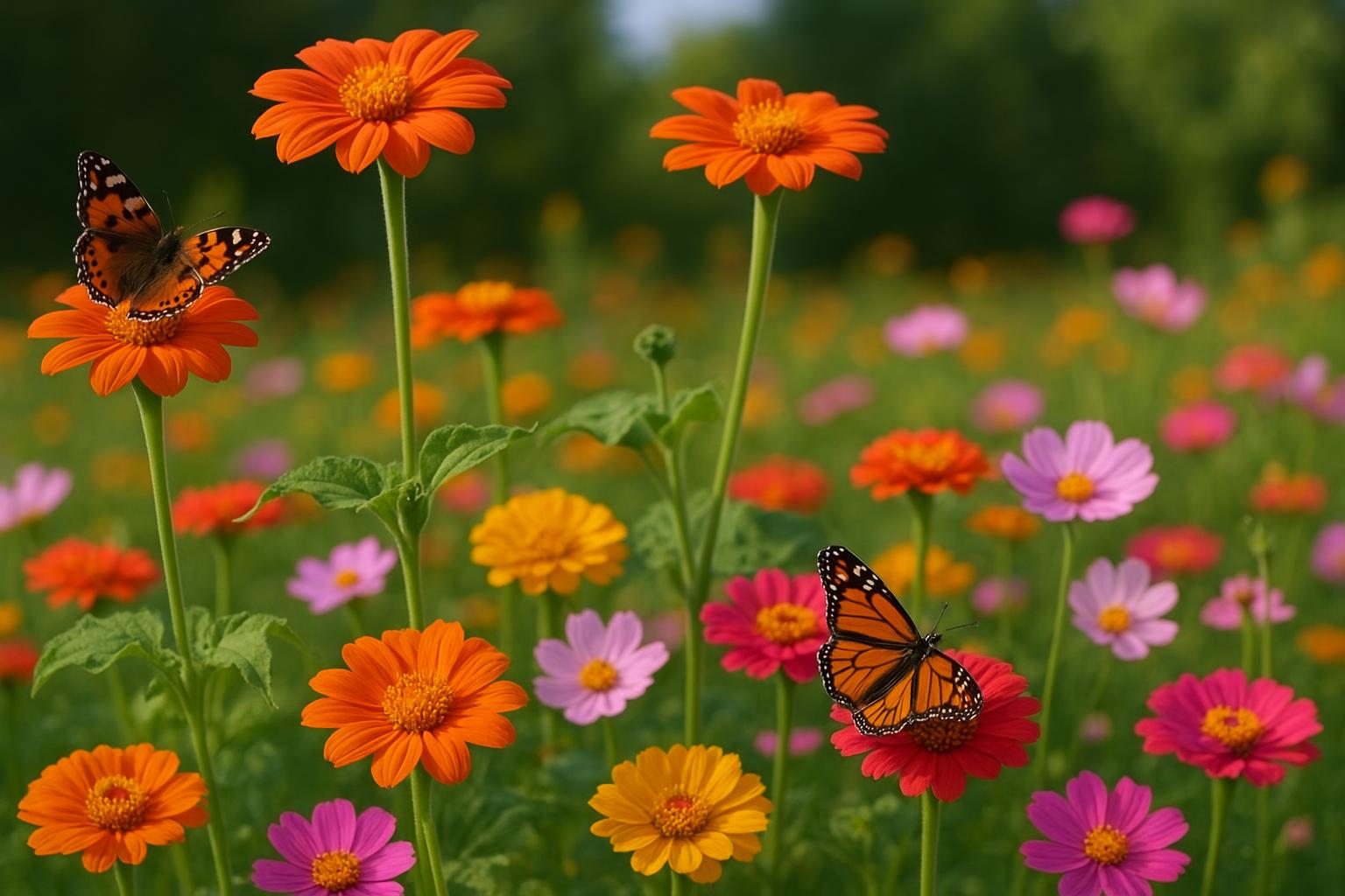Tithonia rotundifolia, il girasole messicano per aiuole estive esplosive