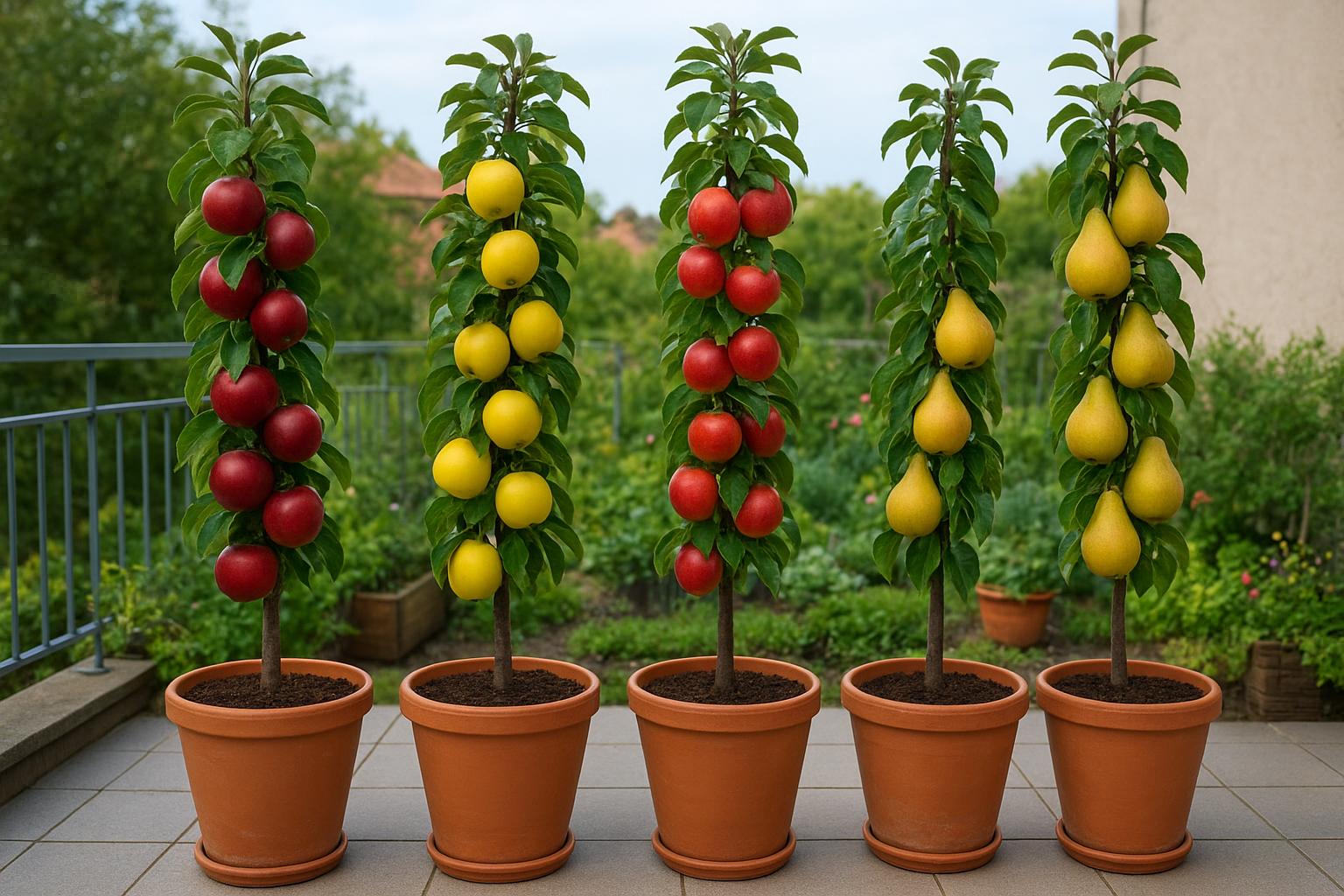 Alberi da frutto colonnari per piccoli giardini: varietà, coltivazione in vaso e in piena terra