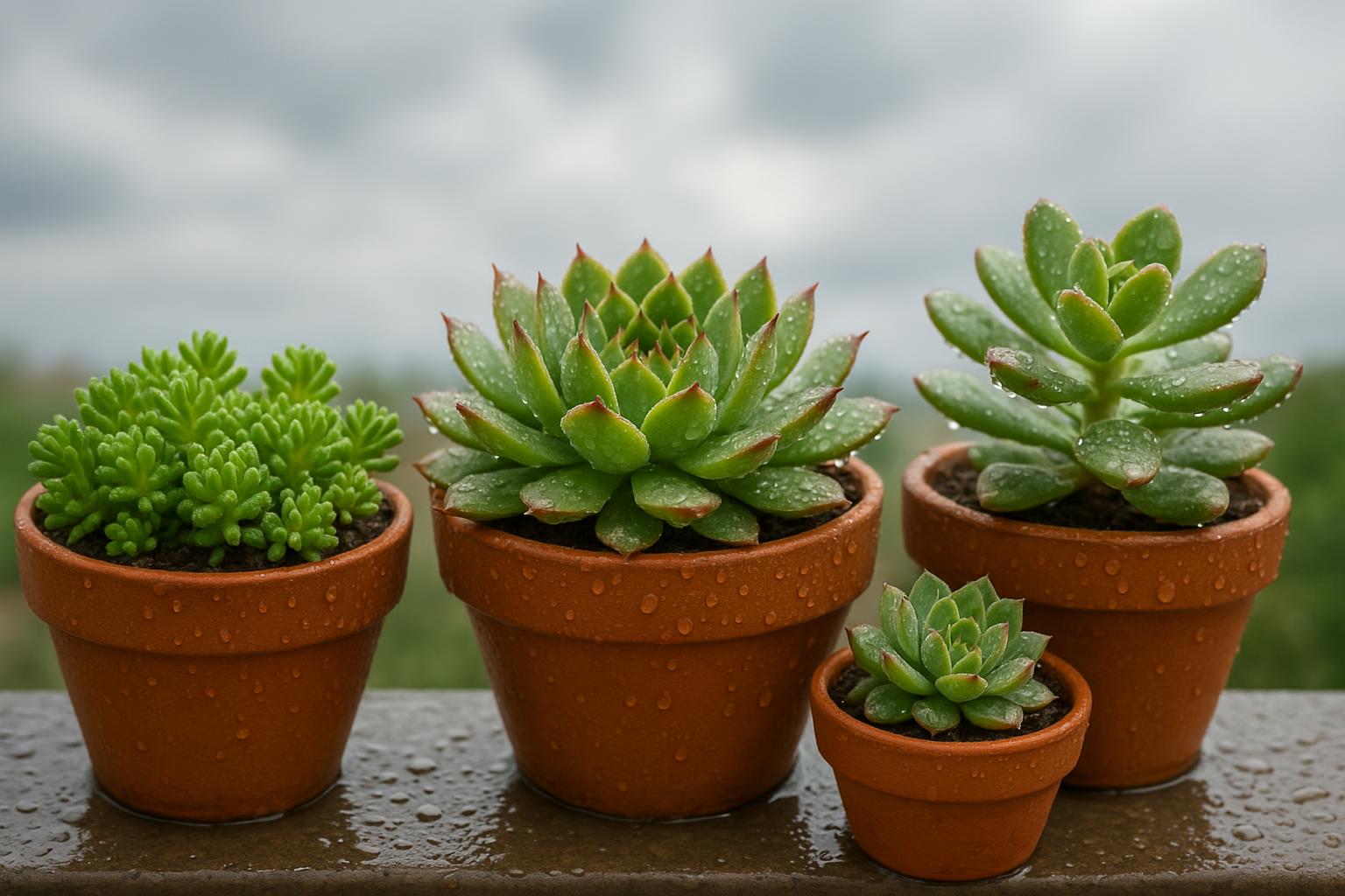 Succulente che resistono ai temporali estivi: piante grasse per balconi esposti a vento e pioggia