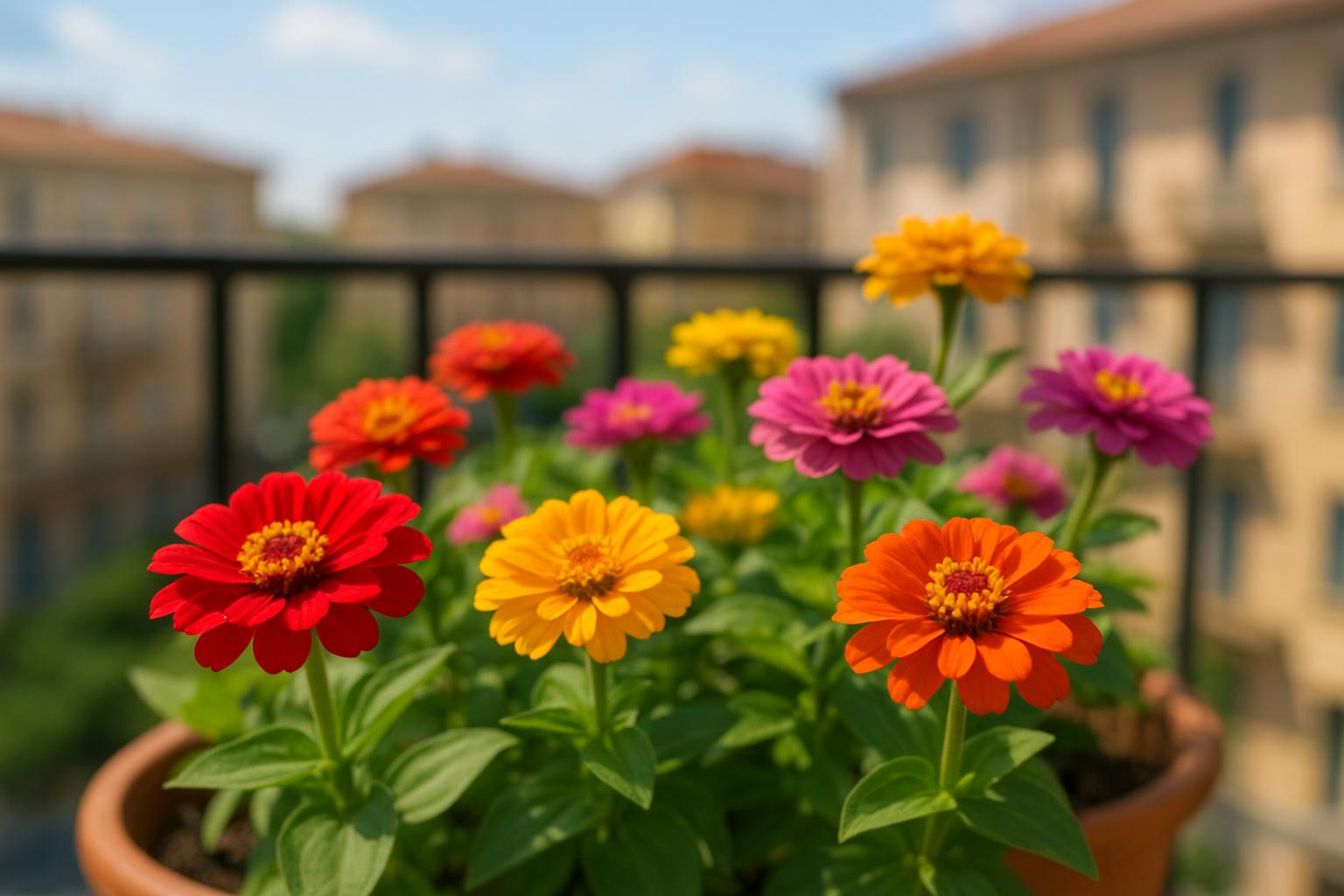 Zinnie nane in vaso a luglio: come riempire balconi e bordure di fiori fino all’autunno