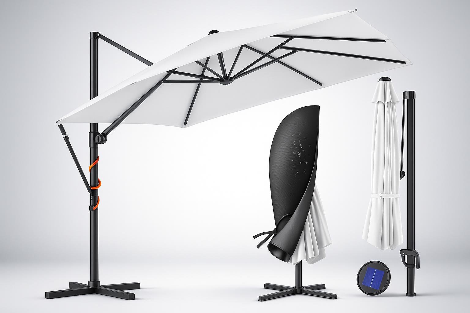KESSER ombrellone parasole SUN 300 x 300 cm, maxi ombra per orto in vaso e zona relax a prezzo interessante