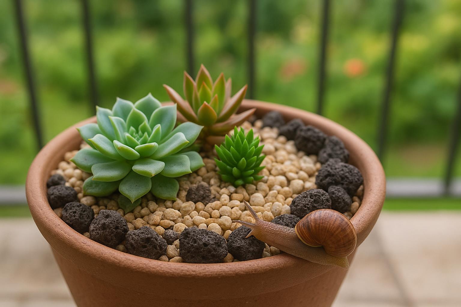 Lumache e chiocciole sulle piante grasse all’aperto: strategie estive per proteggere le succulente