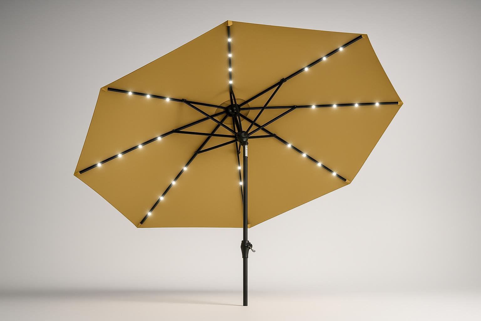 Ombrellone da giardino solare GarveeHome 3 m, luce e ombra perfette per le serate in terrazzo
