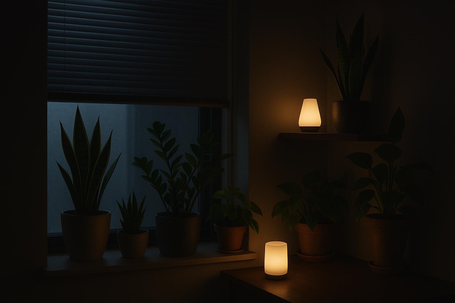 Piante da interno per chi dorme di giorno: specie che tollerano buio prolungato e luce serale