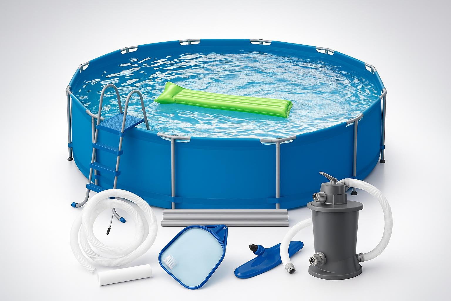 Piscina da giardino tectake con struttura in acciaio, l’alternativa pratica al laghetto estivo