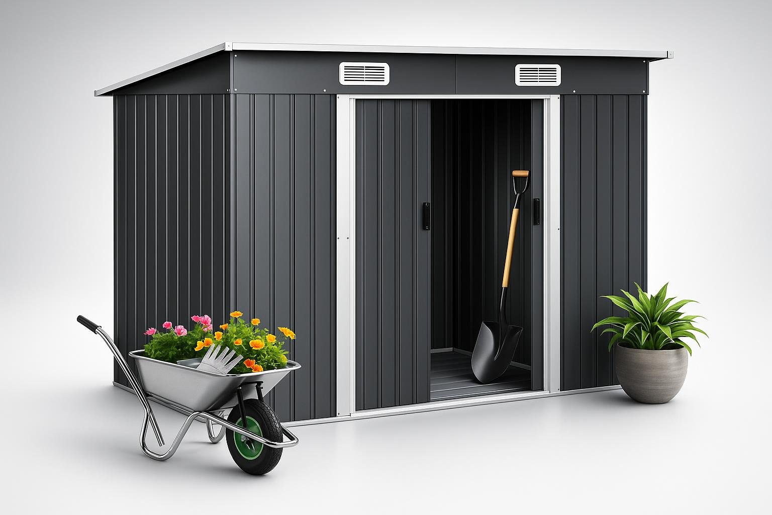 Casetta degli attrezzi KESSER in metallo, capanno da giardino in super offerta su Amazon