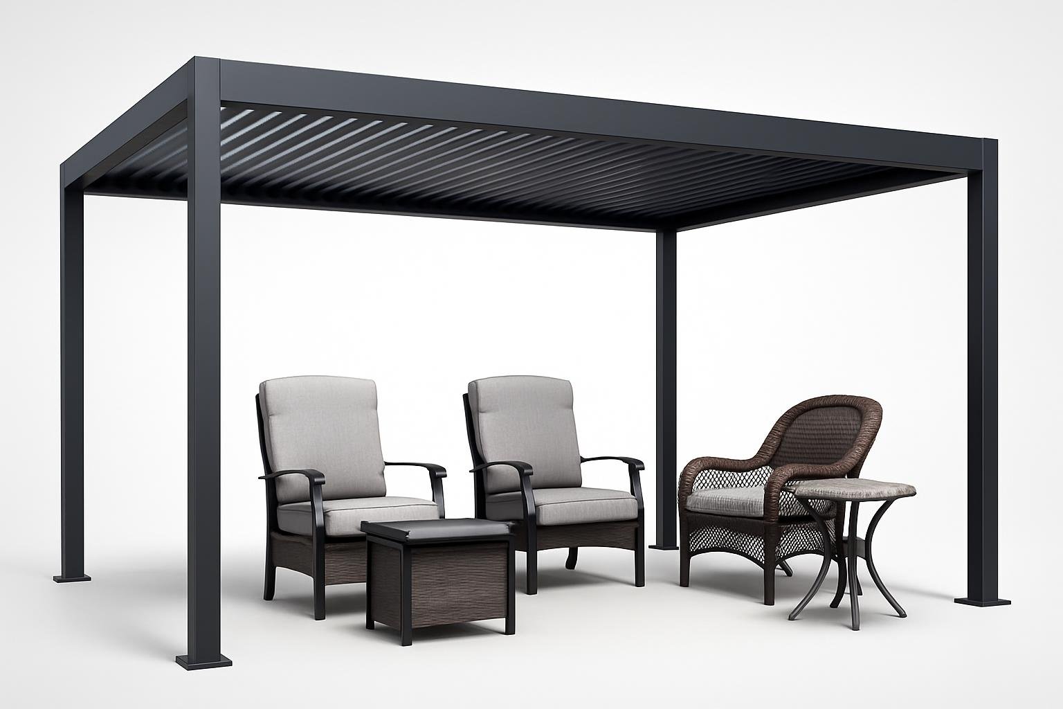 PURPLE LEAF pergola bioclimatica in alluminio 3,5 x 8,5 m, occasione top su Amazon per rivoluzionare il giardino