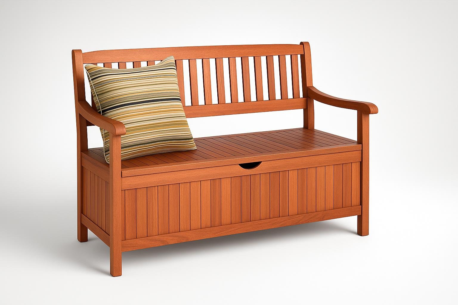 Panca contenitore RELAX4LIFE in legno di acacia, seduta e spazio extra per il tuo giardino