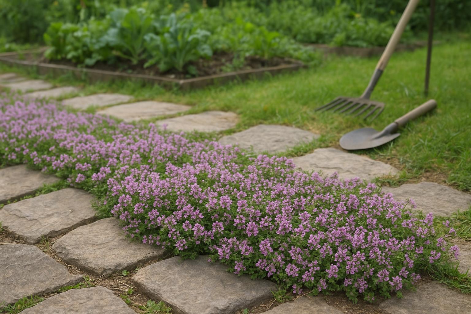 Coltivare il timo serpillo come tappeto aromatico tra orto e vialetti