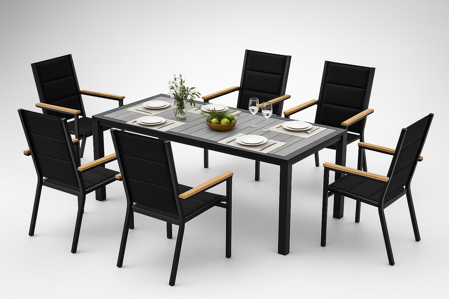 Set da pranzo Devoko per 6 persone, l’arredo da giardino in offerta su Amazon per cene all’aperto