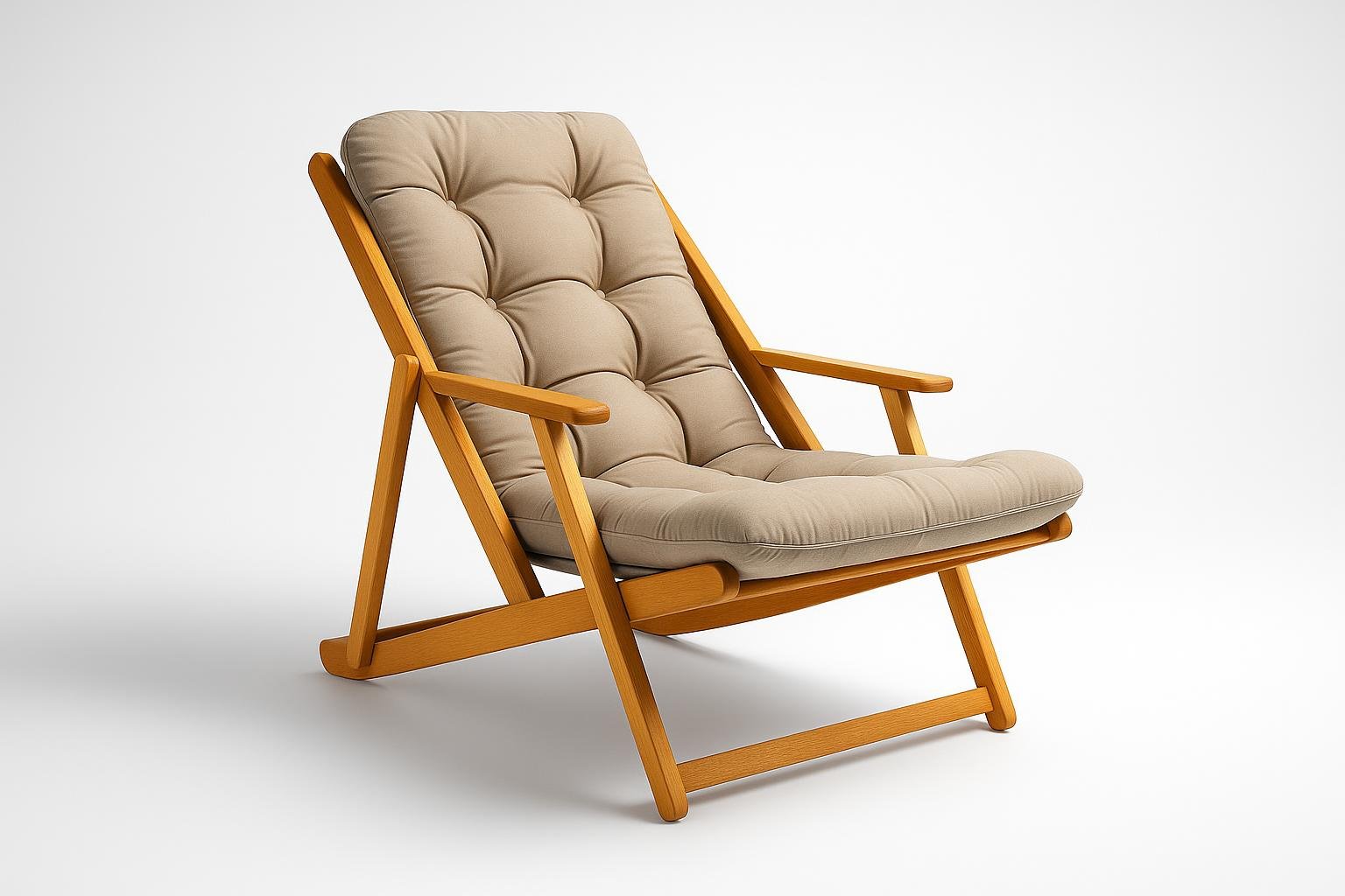 Sedia reclinabile da esterno Dmora Maat, comfort imbottito per il relax in giardino a prezzo super