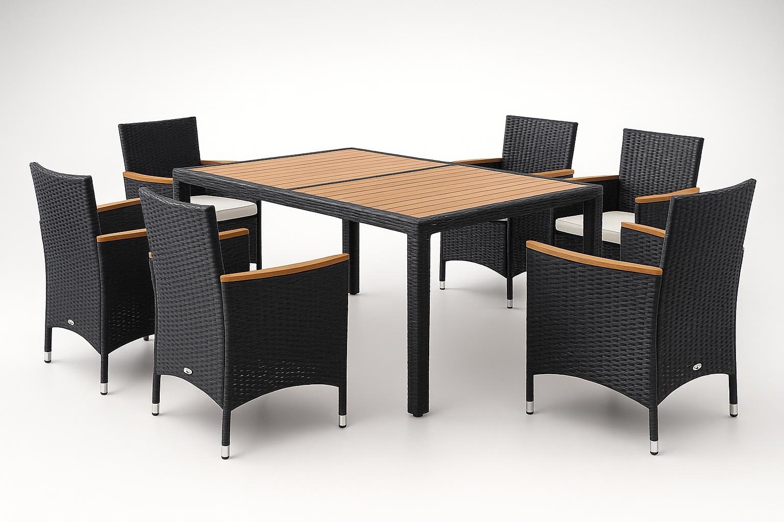 Outsunny set tavolo e sedie da giardino 7 pezzi, il completo per cene estive all’aperto a prezzo interessante