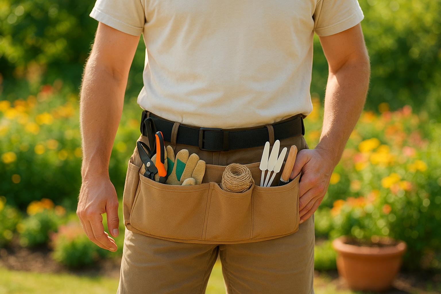 Organizer portautensili da cintura per il giardinaggio estivo: cosa non deve mancare