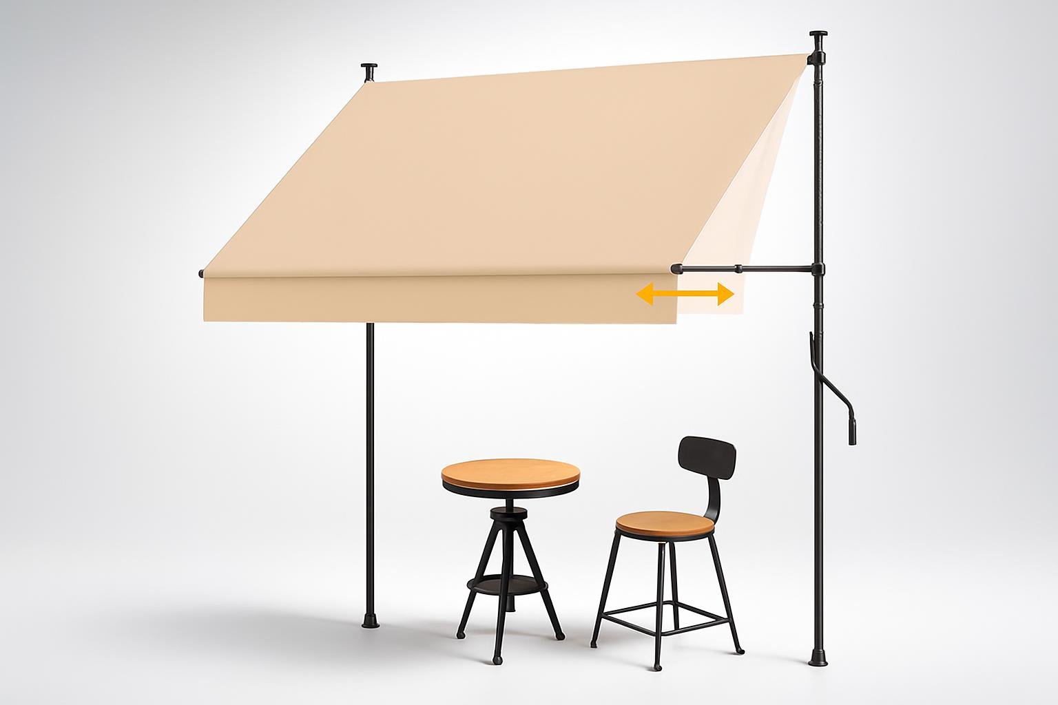 Tenda da sole a morsetto HOMEDEMO 4 m, il alleato per terrazzi verdi senza forare le pareti