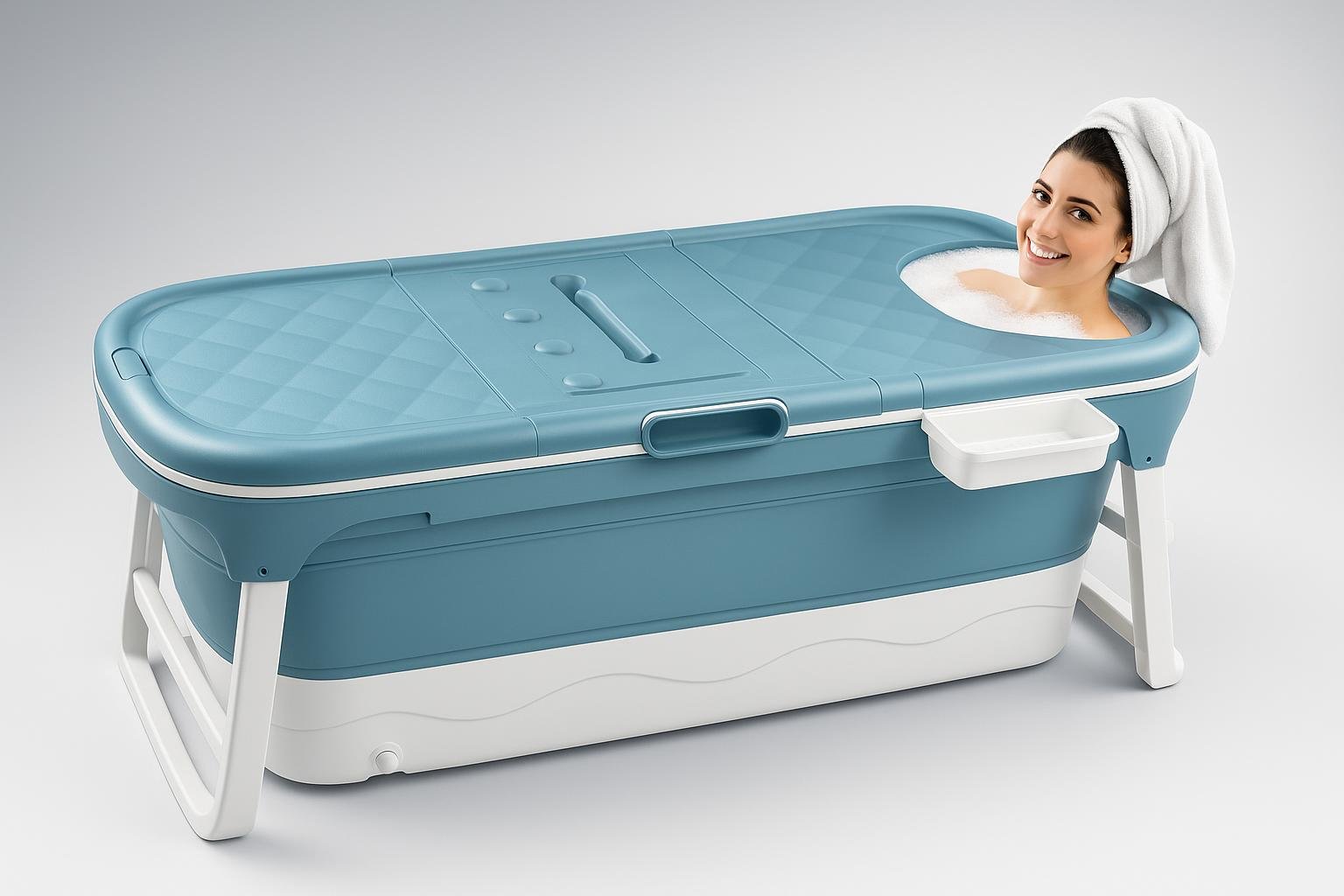 UISEBRT vasca da bagno pieghevole XL, il mini spa portatile per rinfrescarsi dopo il lavoro in giardino