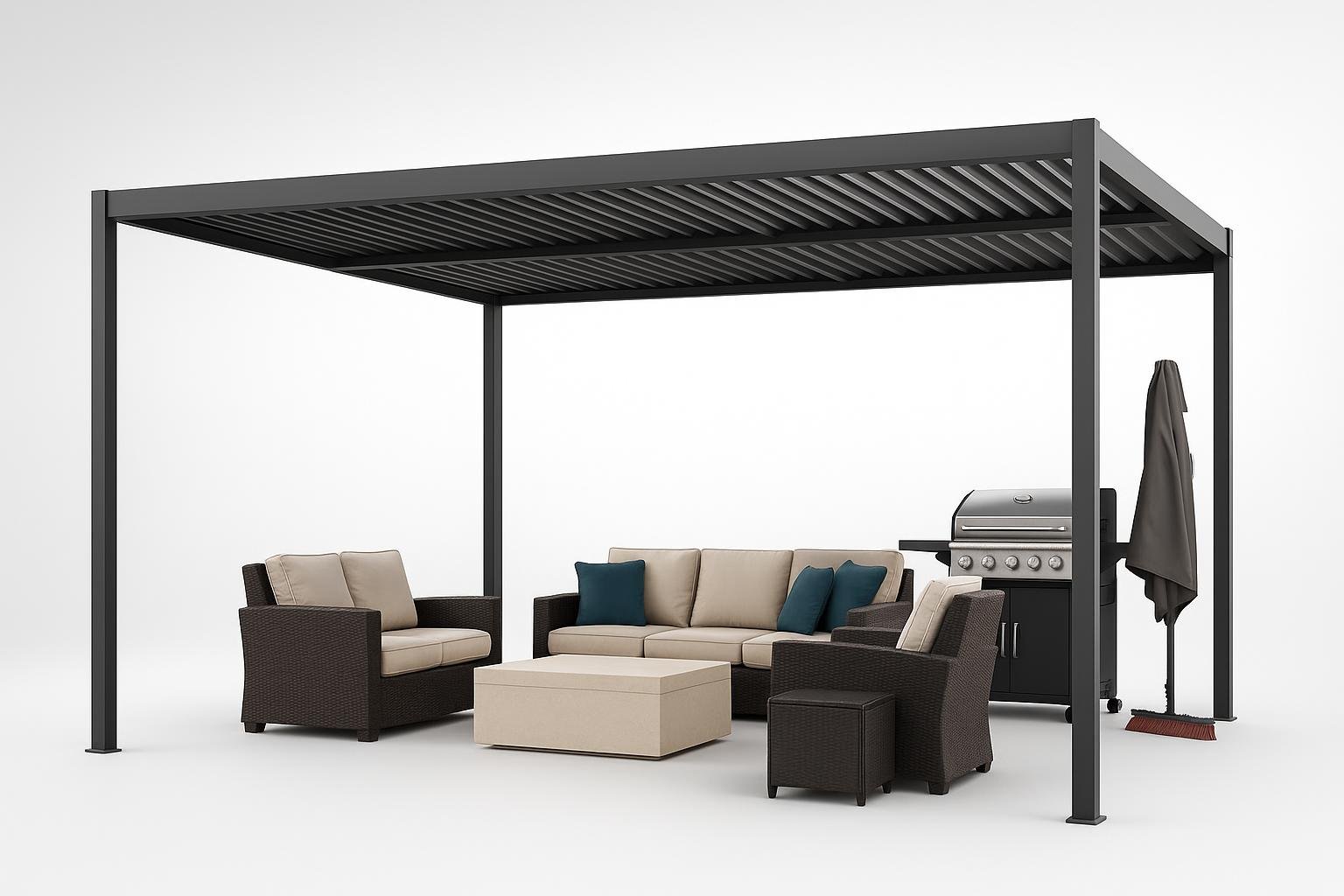 Pergola bioclimatica Purple Leaf in offerta su Amazon: più ombra e comfort per il giardino estivo