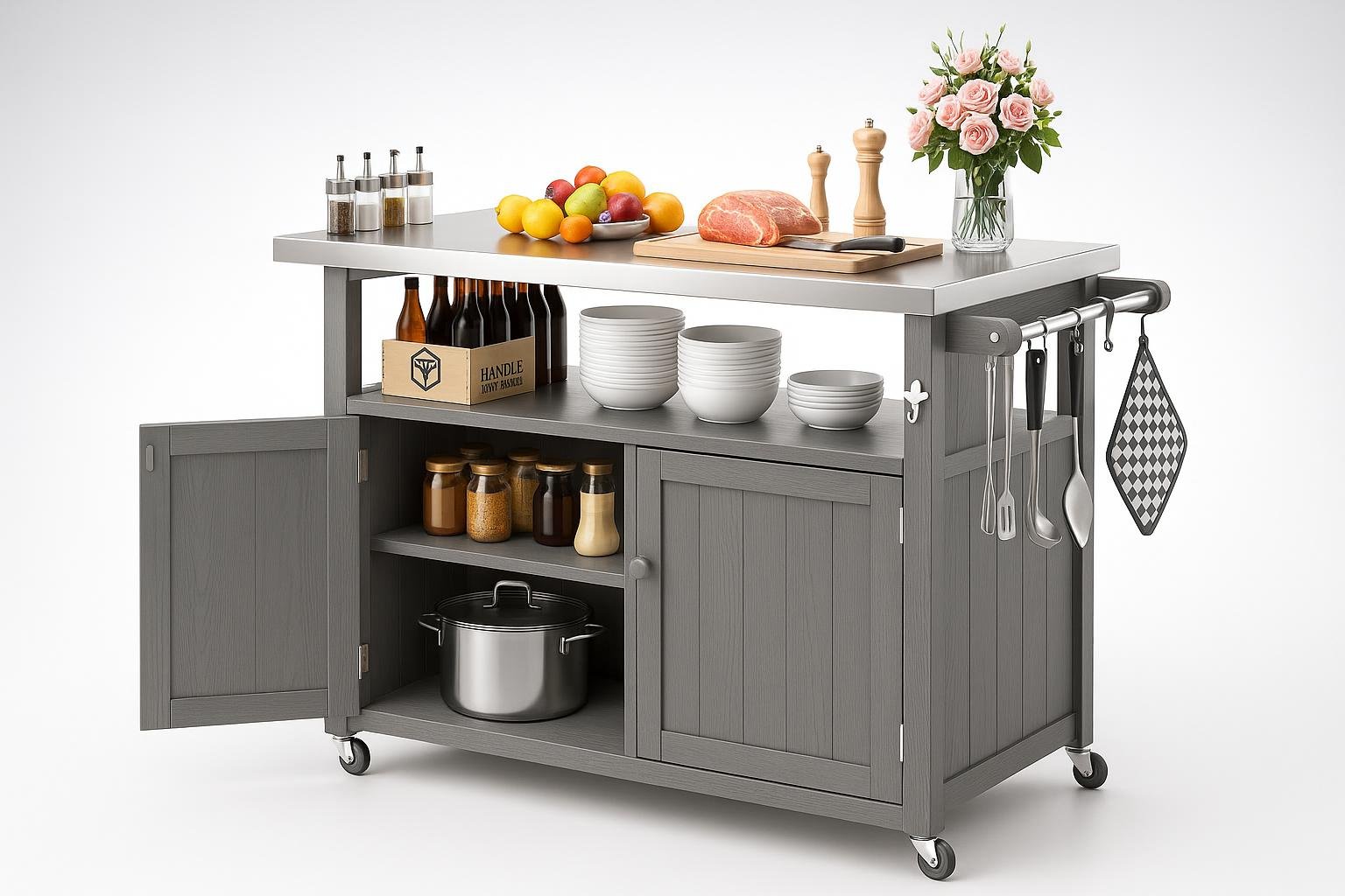 Cucina da esterno Isola HIPS Impermeabile, l’isola BBQ mobile per vivere il giardino tutta l’estate
