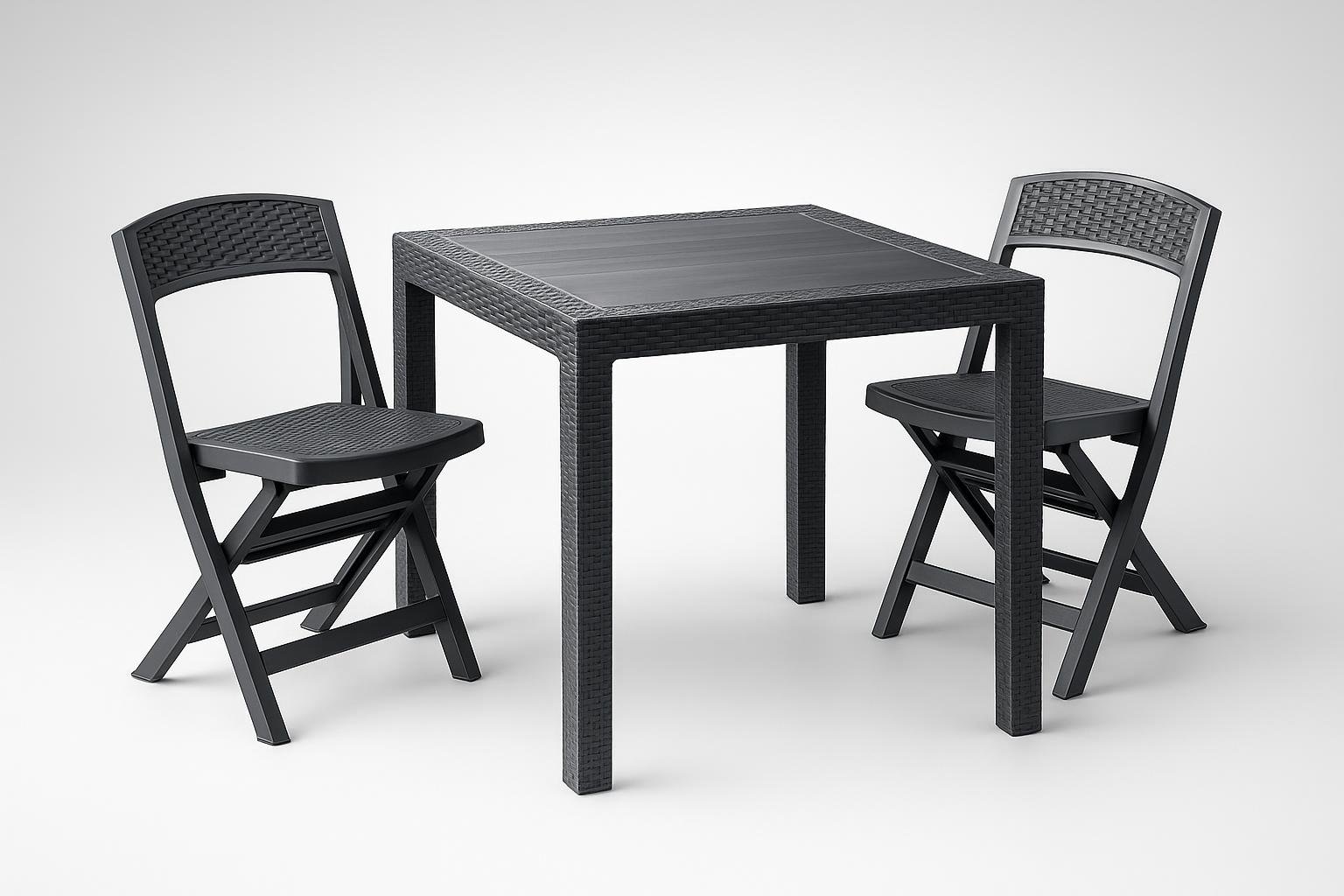 Set salotto pieghevole Dmora Falconara, il mini living da balcone in super offerta su Amazon
