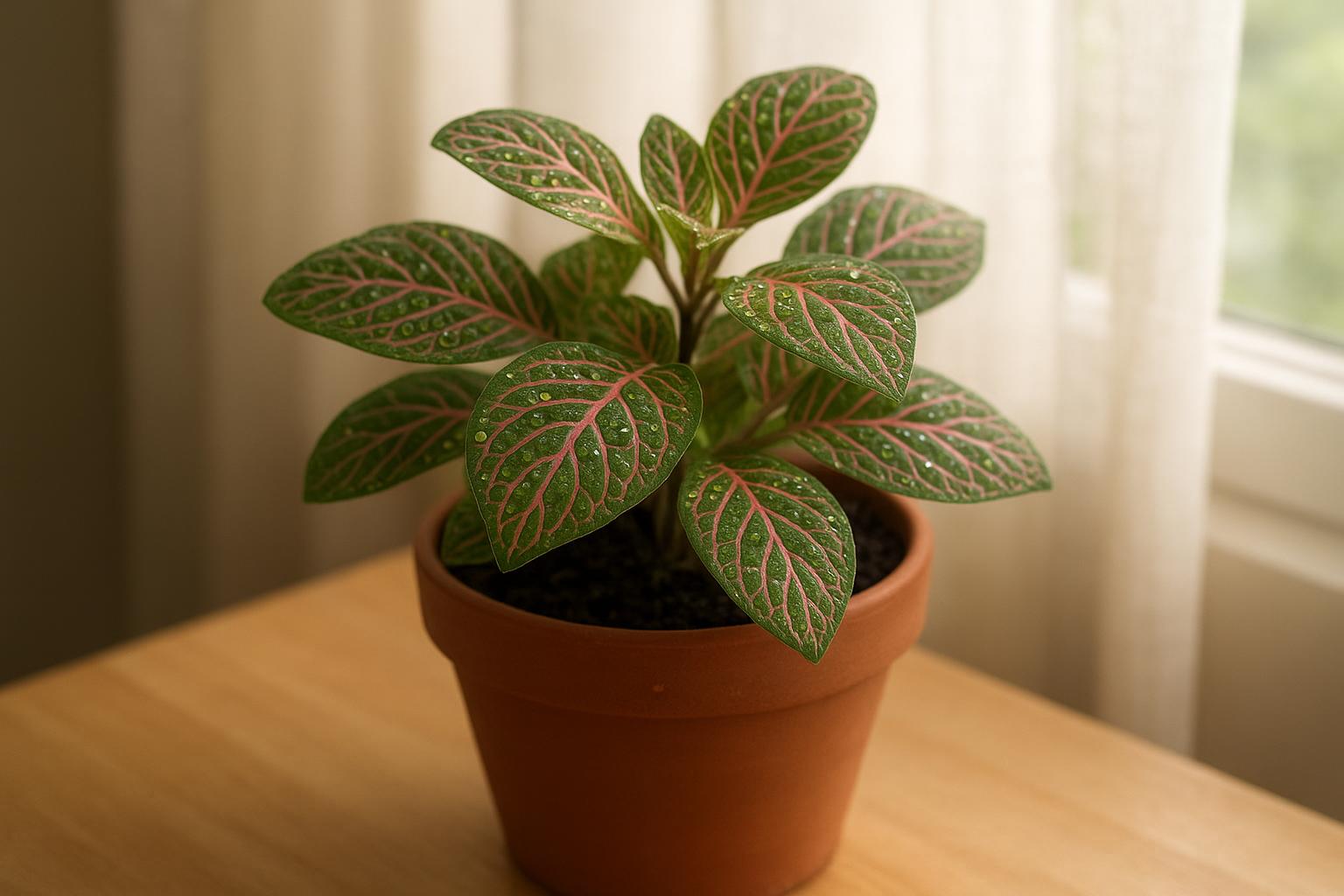 Fittonia in casa: come curare la pianta mosaico in estate tra luce filtrata e umidità alta