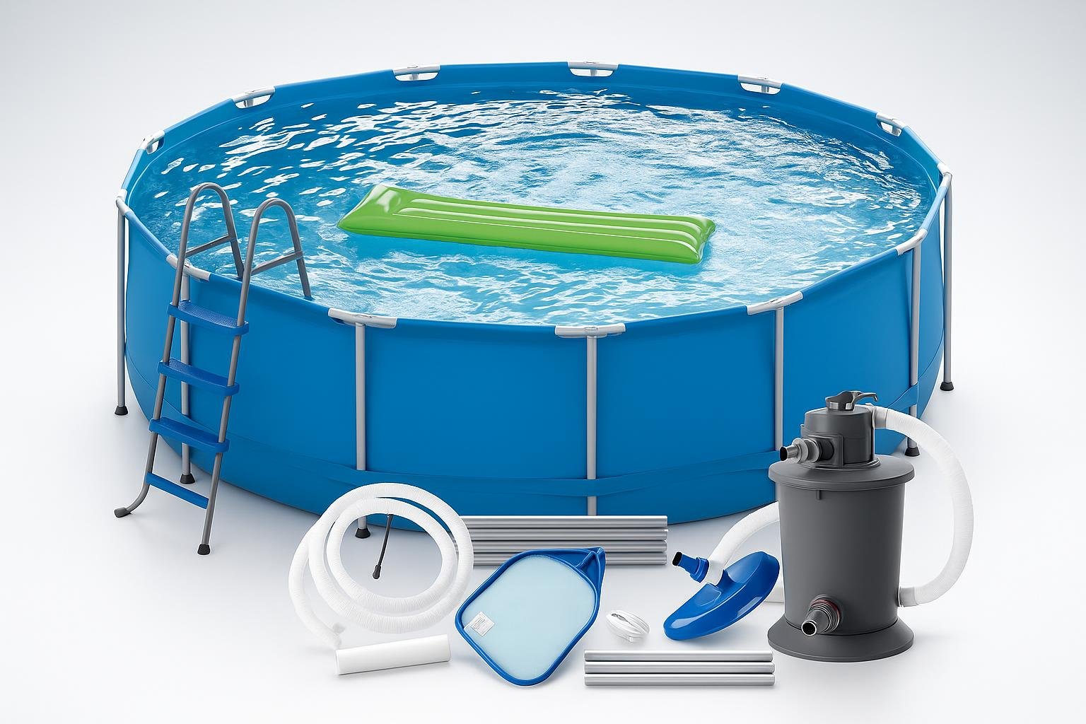 Piscina da giardino tectake Ø 450 cm, il set completo fuori terra ideale per chi ha un orto family friendly
