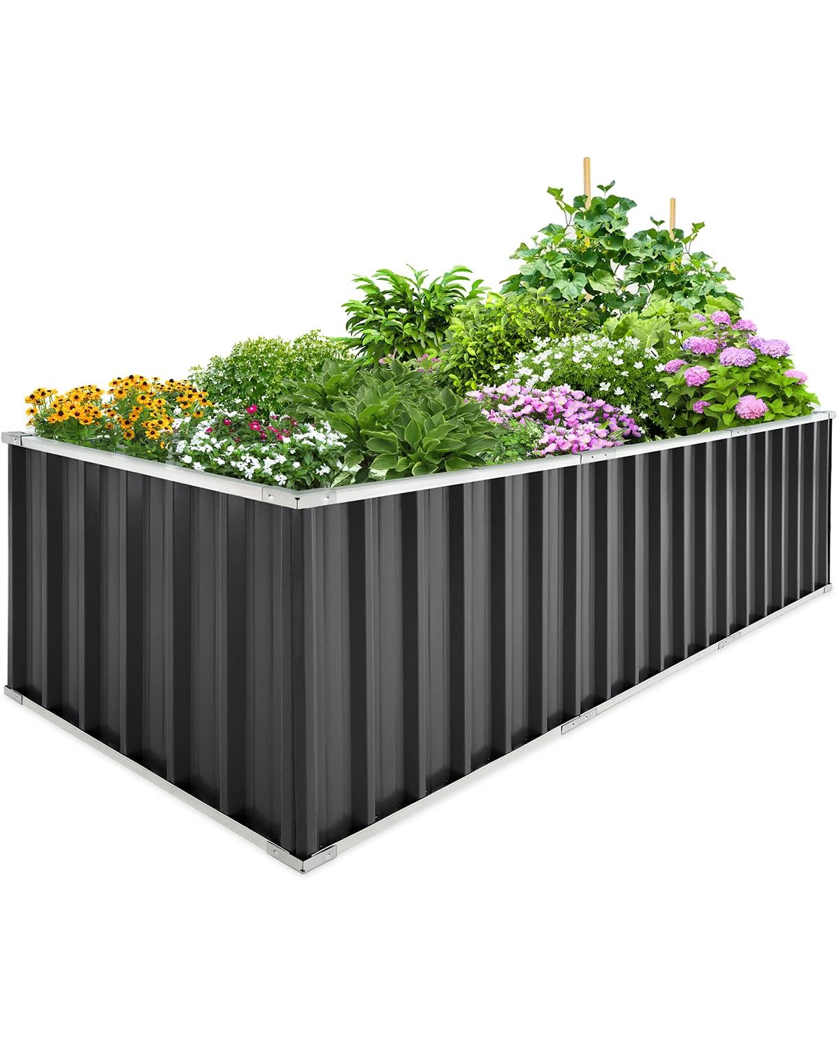 Orto rialzato KING BIRD in metallo galvanizzato, occasione su Amazon per organizzare verdure e fiori in poco spazio