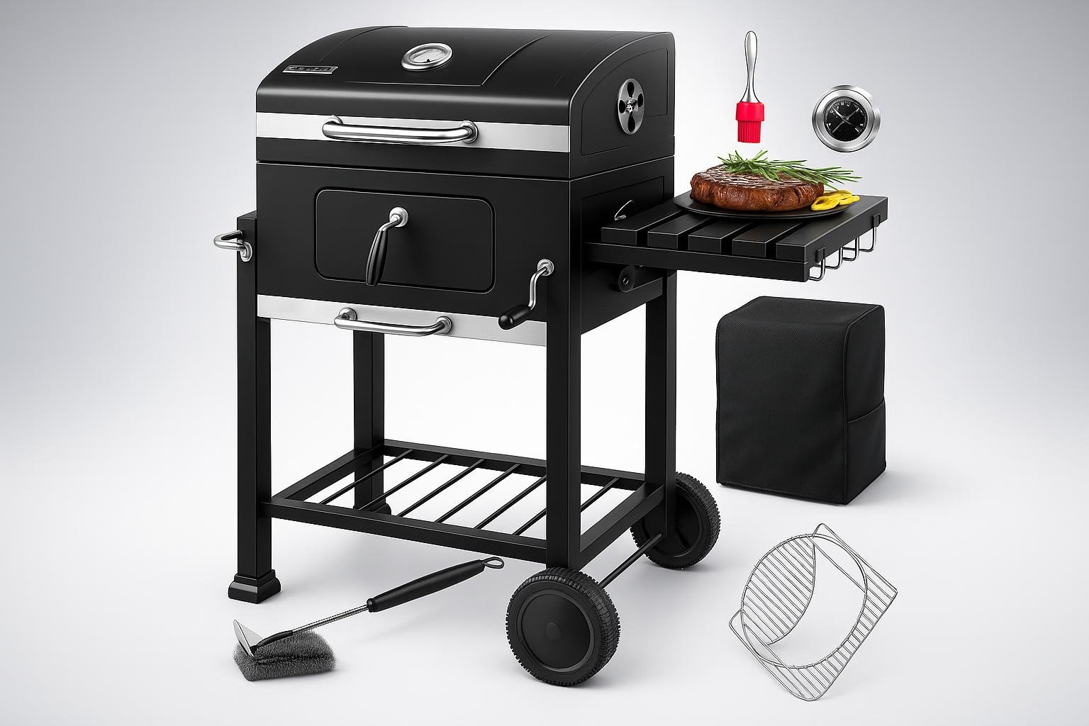 Kesser barbecue a carbonella con carrello XL, il compagno ideale per grigliate in giardino
