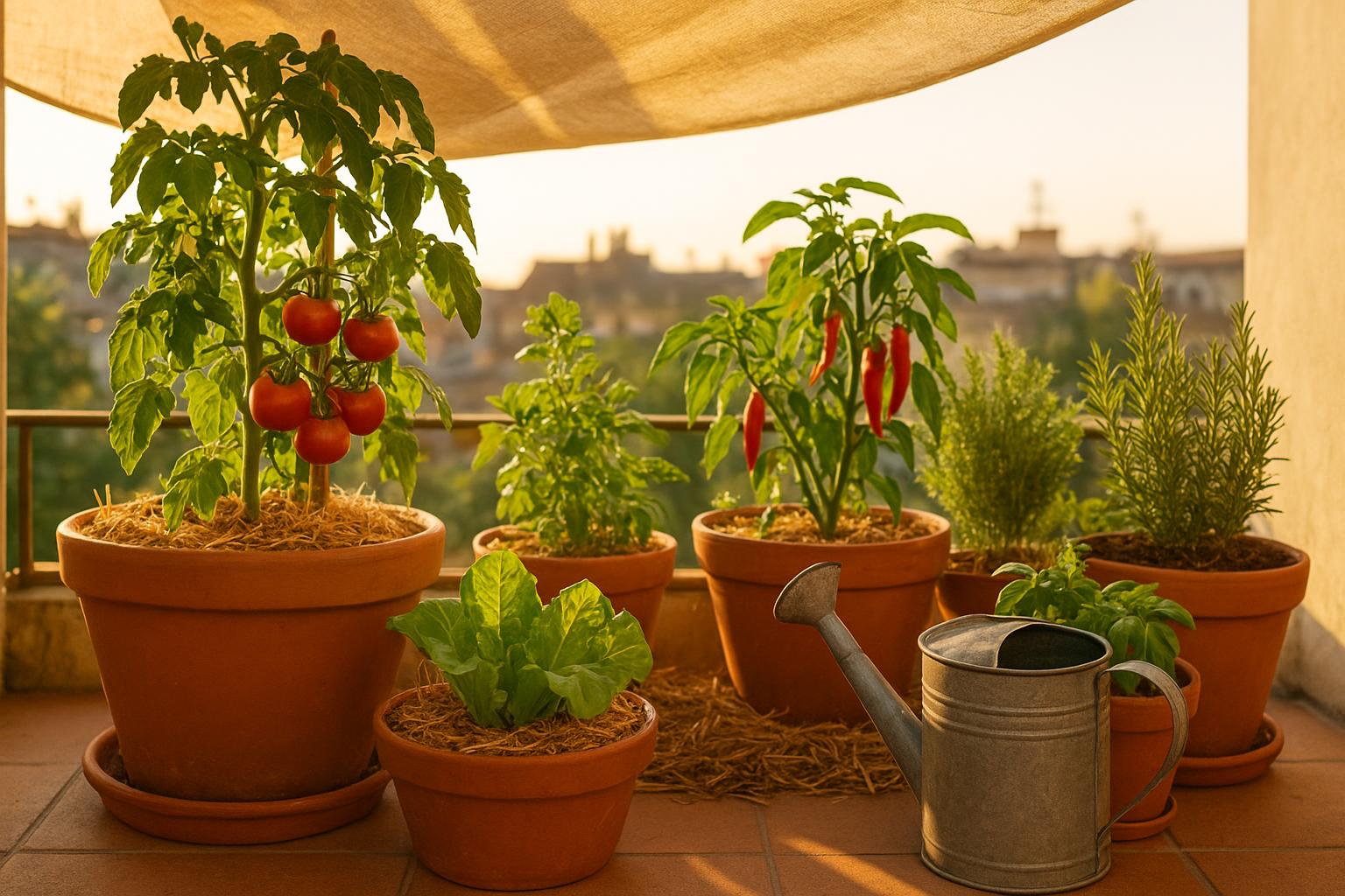 Orto di agosto sul terrazzo: strategie anti-afa per mantenere produttive le colture estive