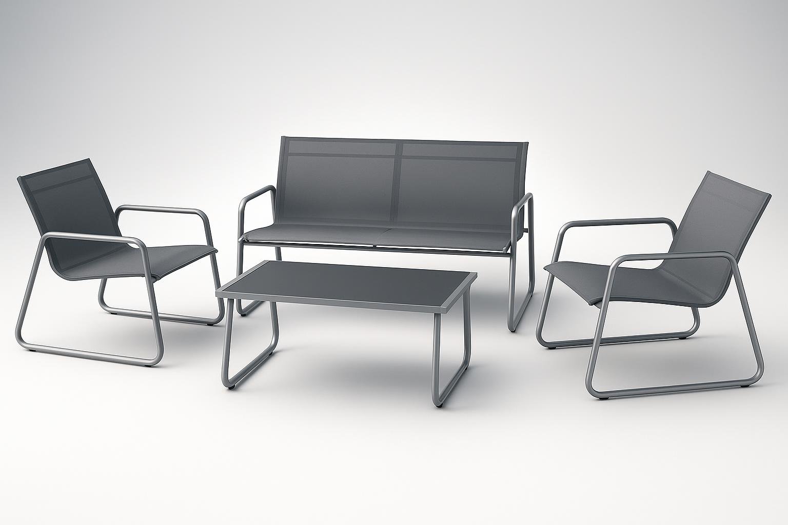 Set salotto da giardino Bakaji con divano e poltrone, occasione Amazon per rinnovare il patio