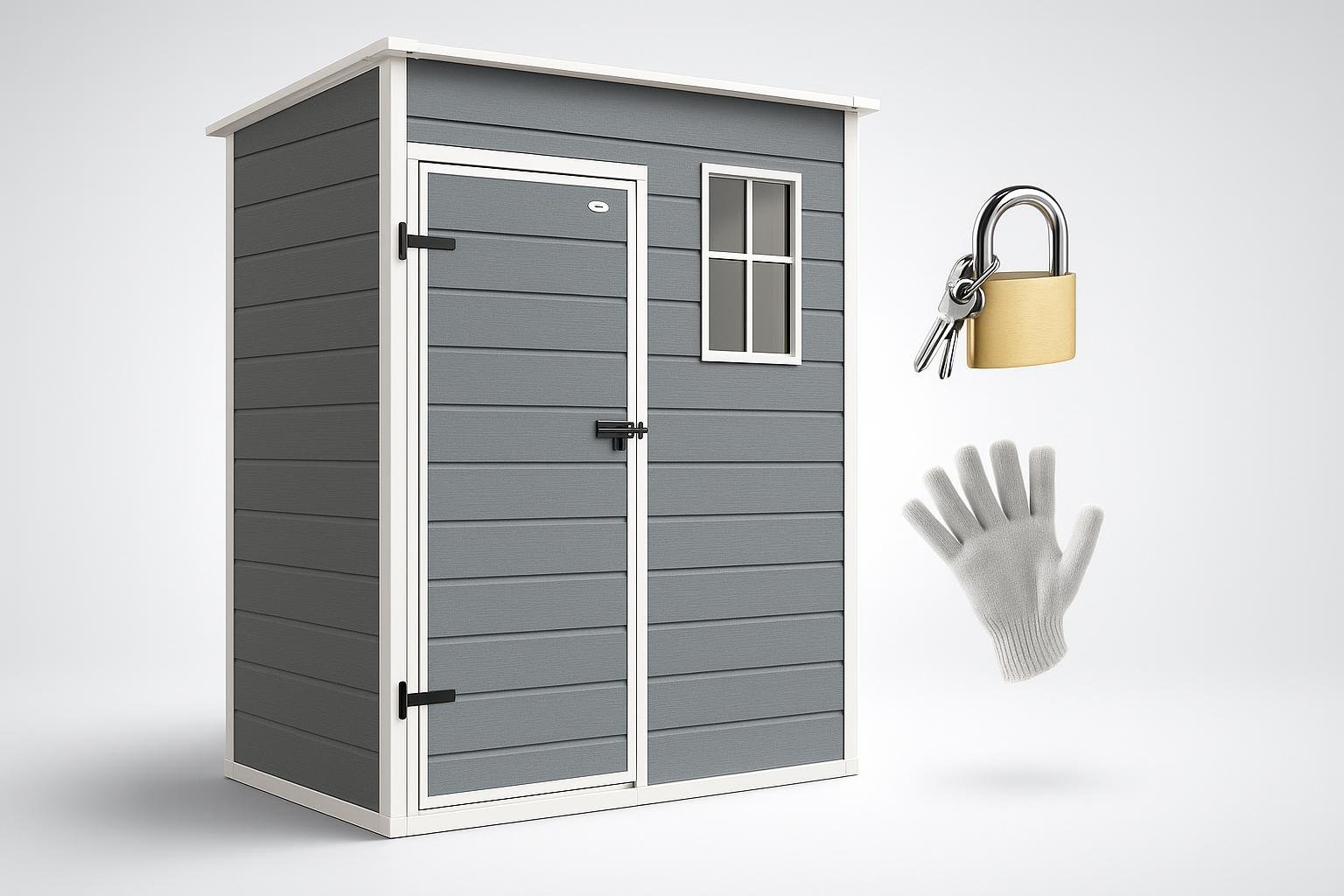 Outsunny casetta da giardino 1,14 m², il capanno compatto per mettere ordine tra gli attrezzi