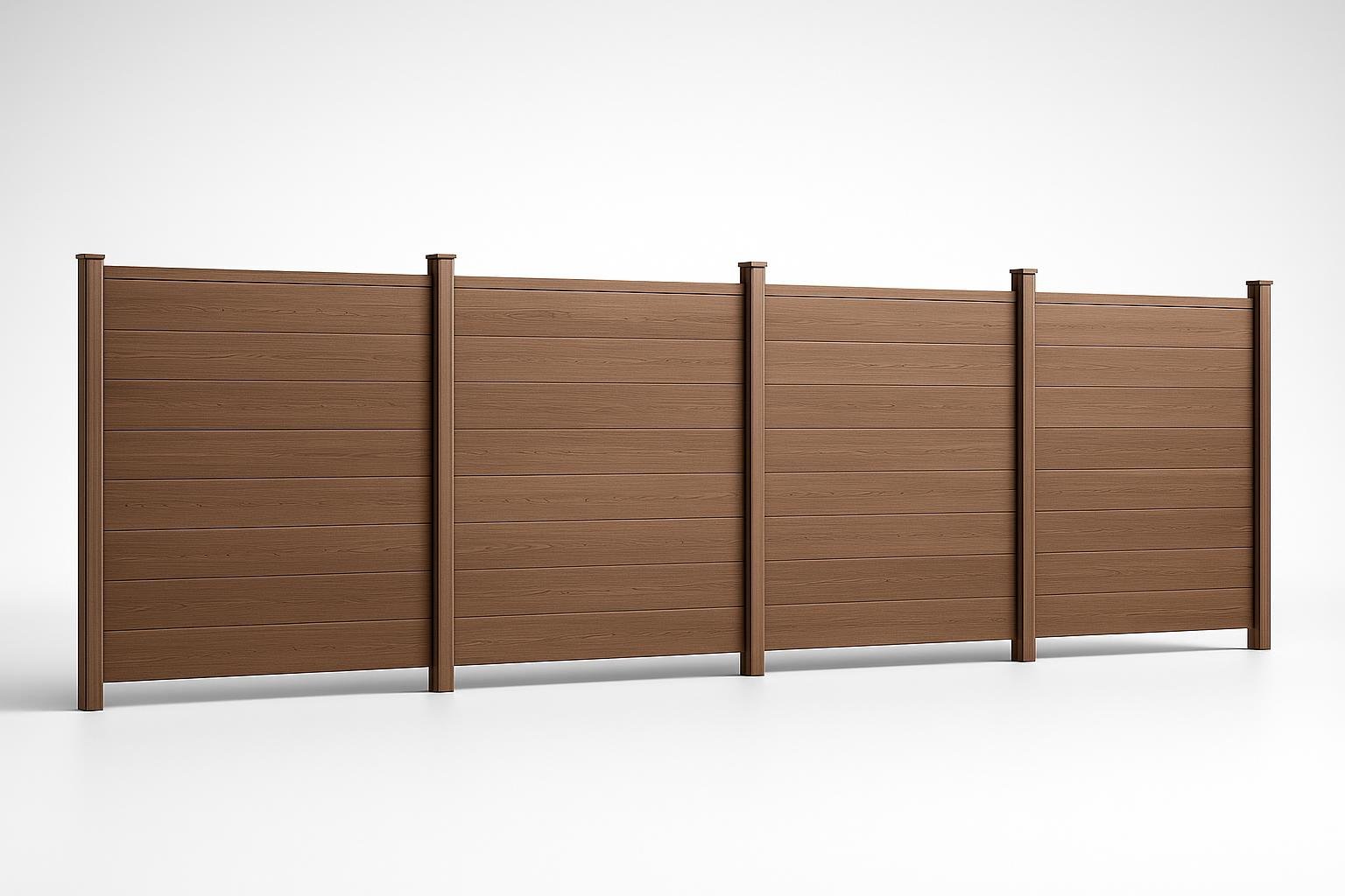 Recinzione NEU.HOLZ in WPC, soluzione frangivista modulare per giardini curati e protetti