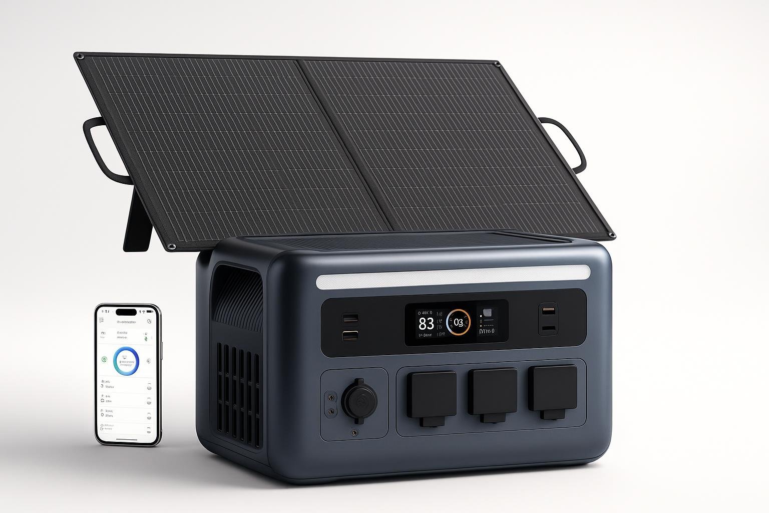 OSCAL centrale elettrica portatile 1800W con pannello solare, generatore silenzioso per orto e giardino in offerta